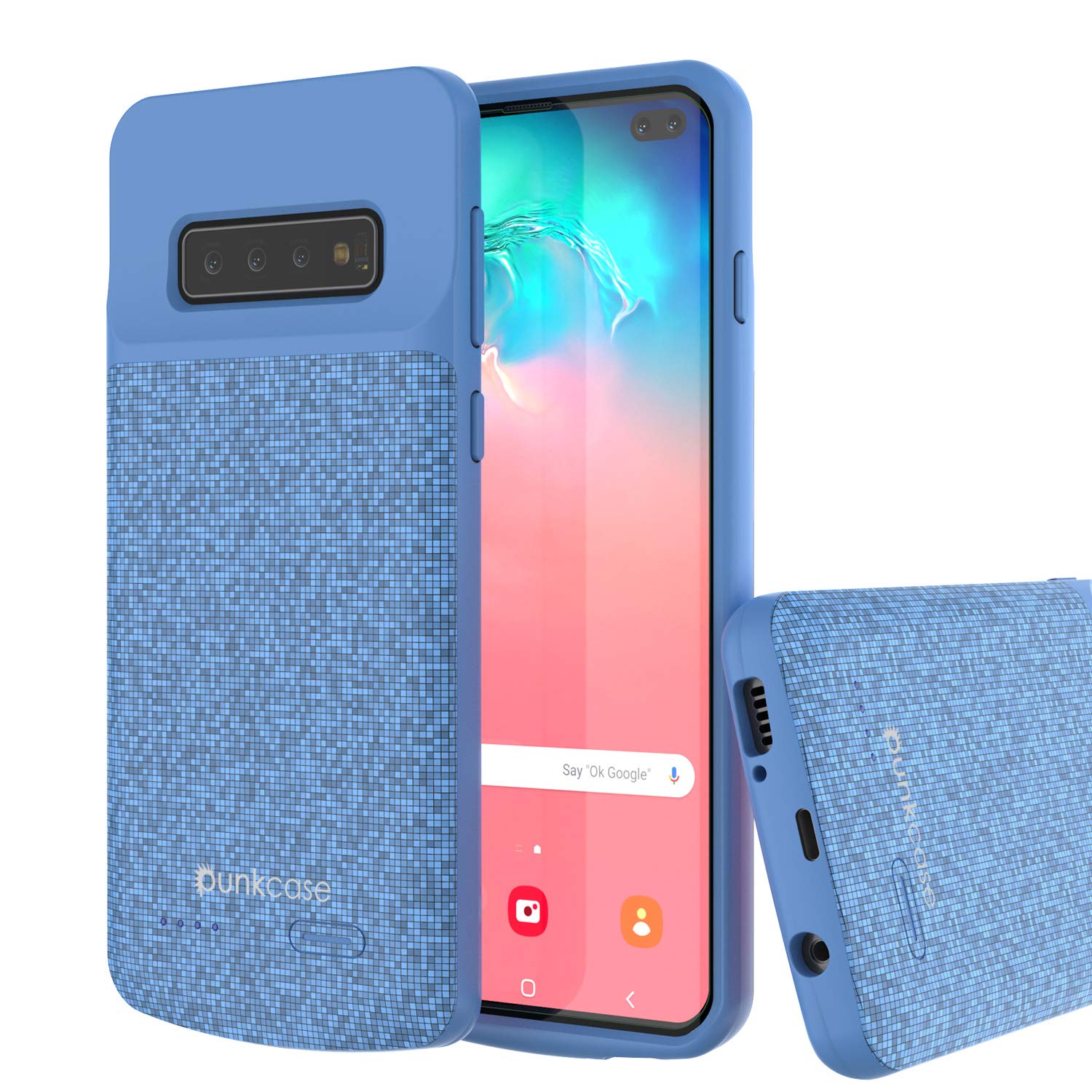 PunkJuice S10+ Plus Battery Case Blue - Fast Charging Power Juice Bank with 5000mAh