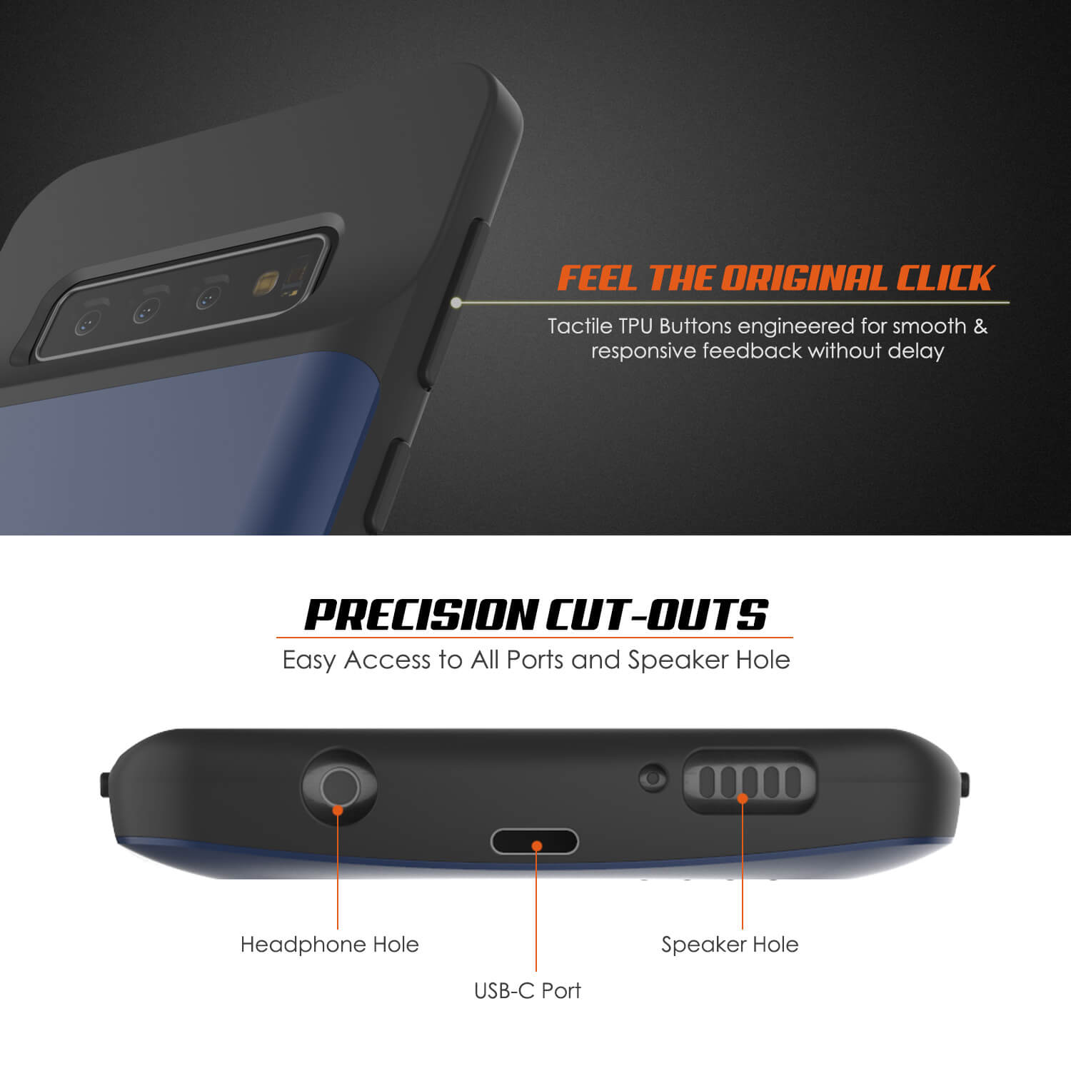 PunkJuice S10+ Plus Battery Case Reg. Blue - Fast Charging Power Juice Bank with 5000mAh