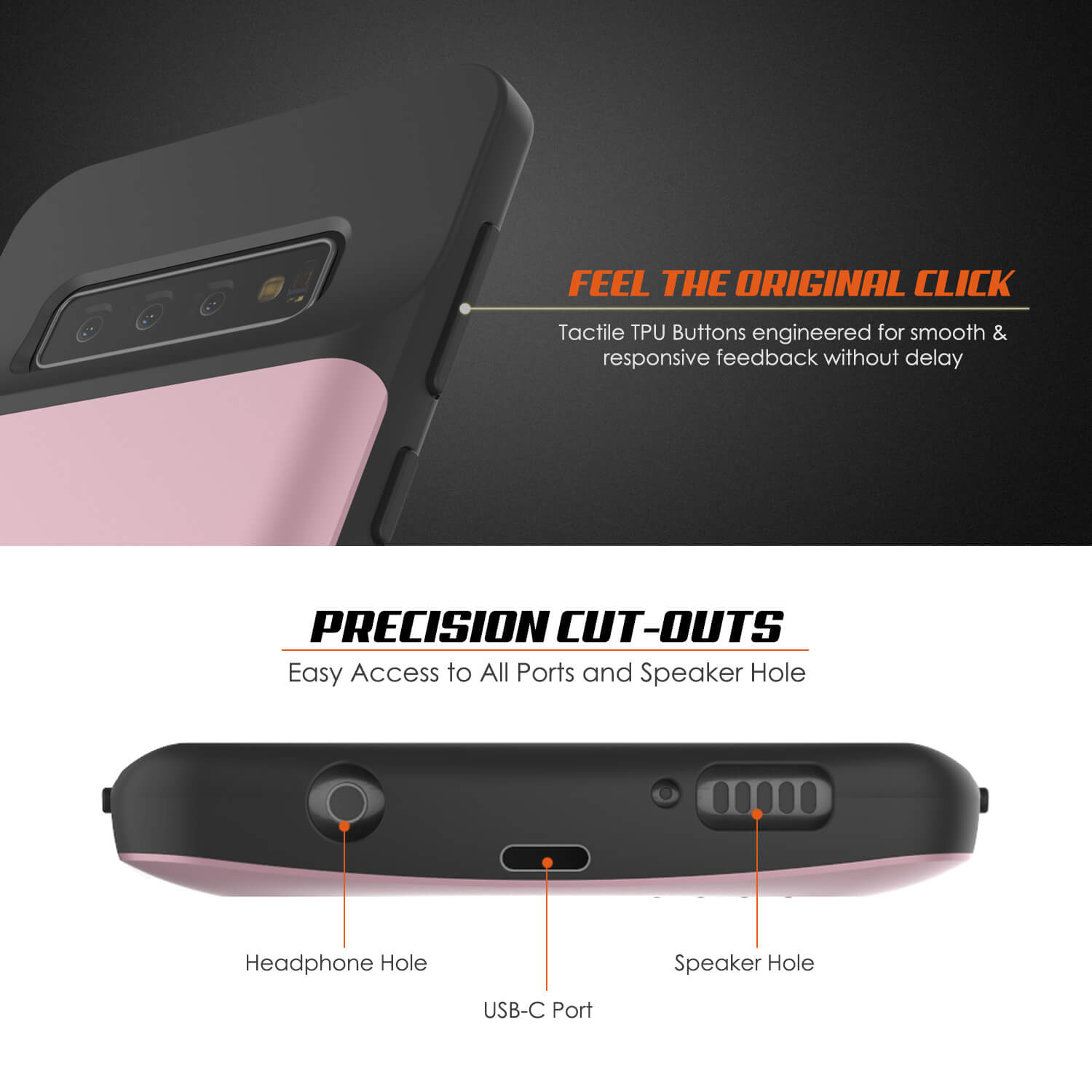 PunkJuice S10+ Plus Battery Case Rose - Fast Charging Power Juice Bank with 5000mAh