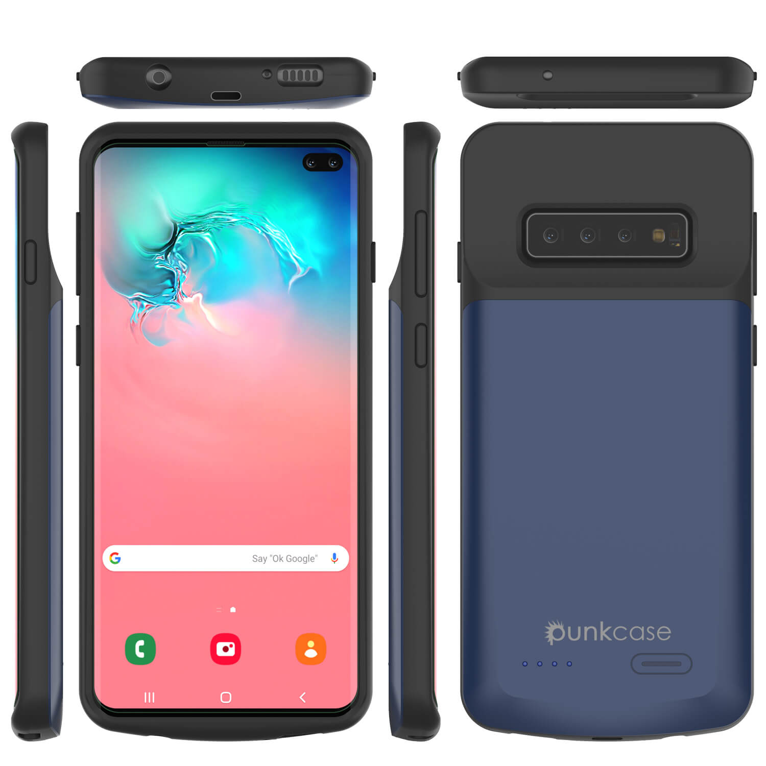 PunkJuice S10+ Plus Battery Case Reg. Blue - Fast Charging Power Juice Bank with 5000mAh