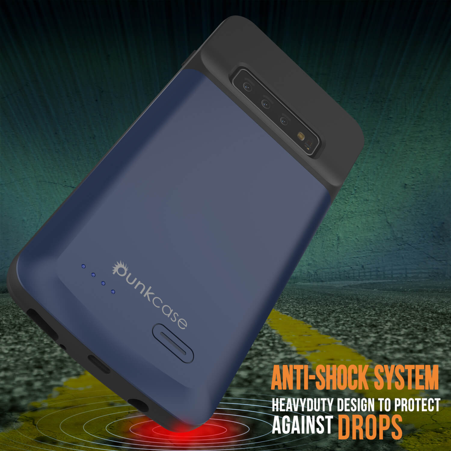 PunkJuice S10+ Plus Battery Case Reg. Blue - Fast Charging Power Juice Bank with 5000mAh