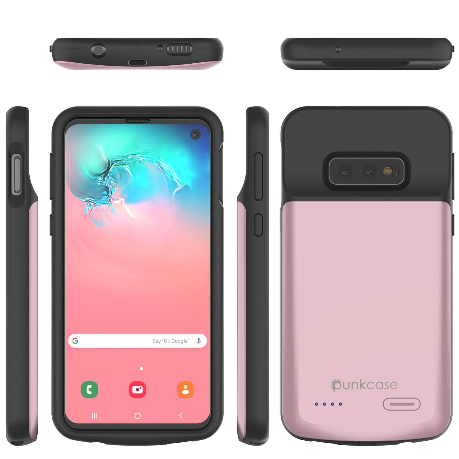 PunkJuice S10e Battery Case Rose - Fast Charging Power Juice Bank with 4700mAh