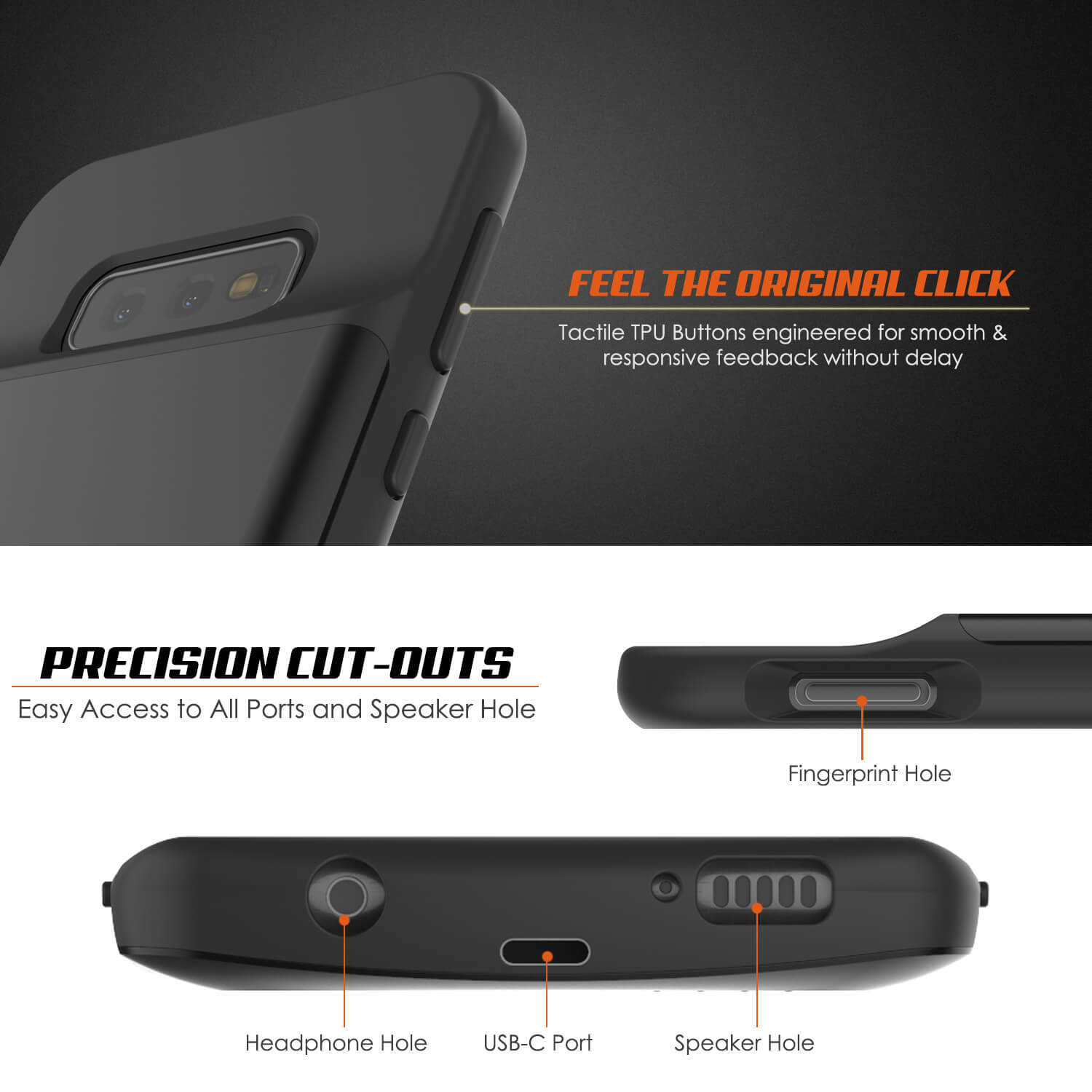 PunkJuice S10e Battery Case Reg. Black - Fast Charging Power Juice Bank with 4700mAh