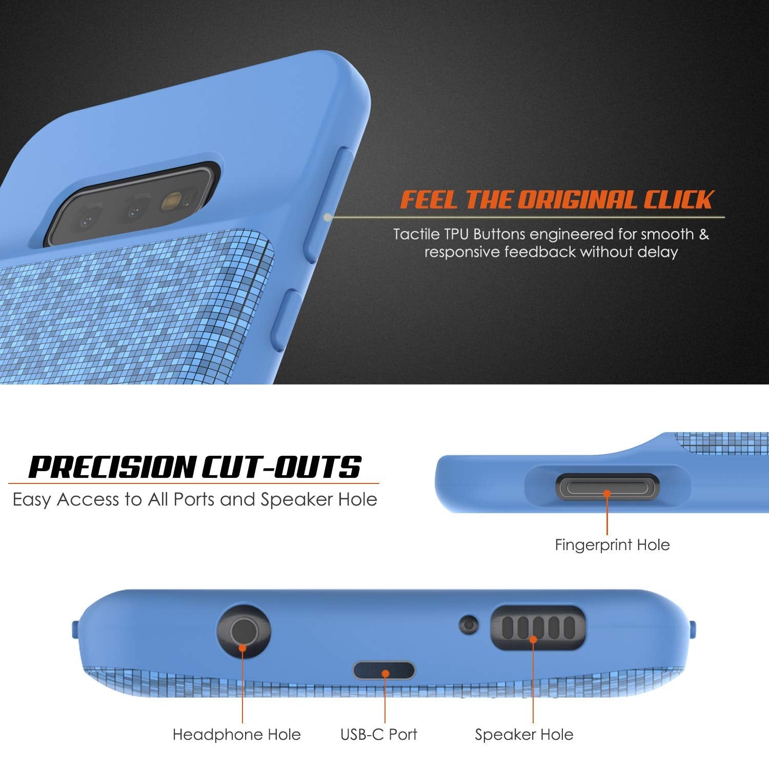 PunkJuice S10e Battery Case Blue - Fast Charging Power Juice Bank with 4700mAh