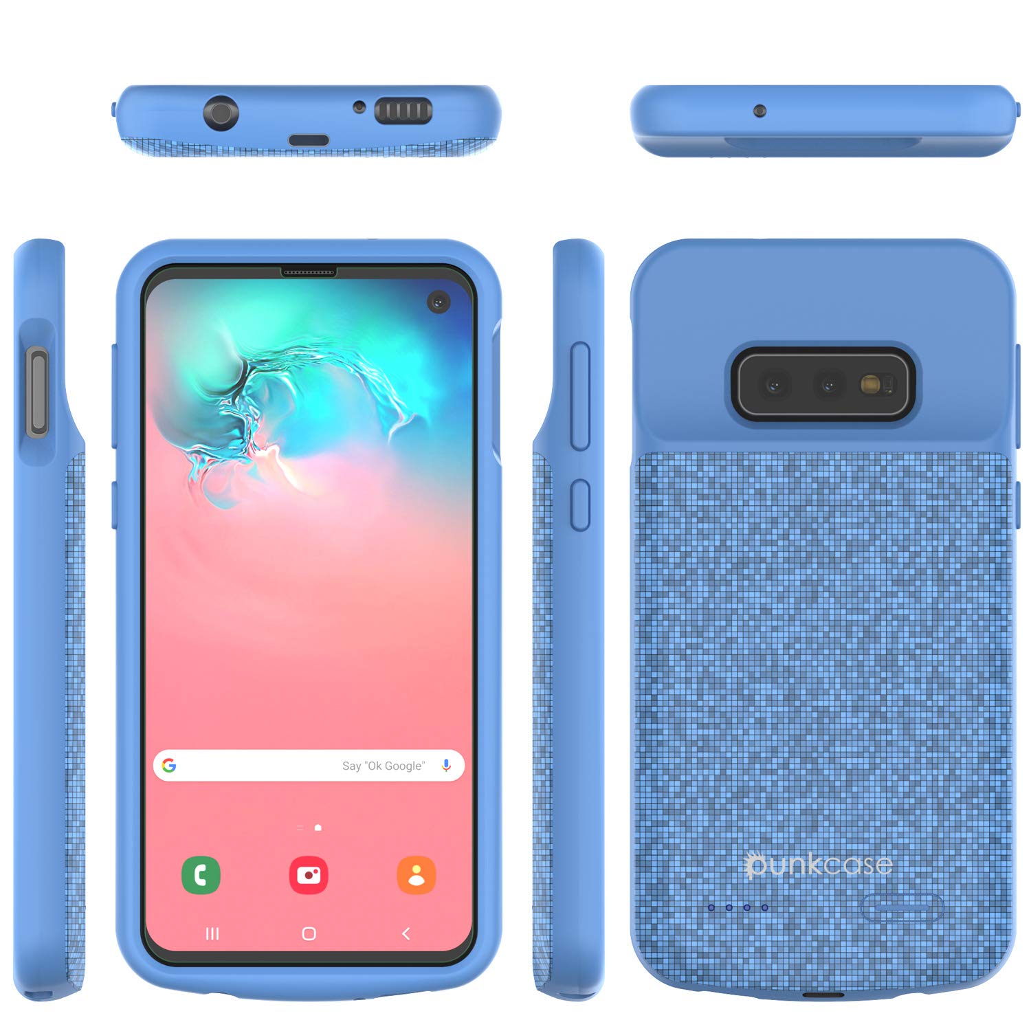 PunkJuice S10e Battery Case Blue - Fast Charging Power Juice Bank with 4700mAh