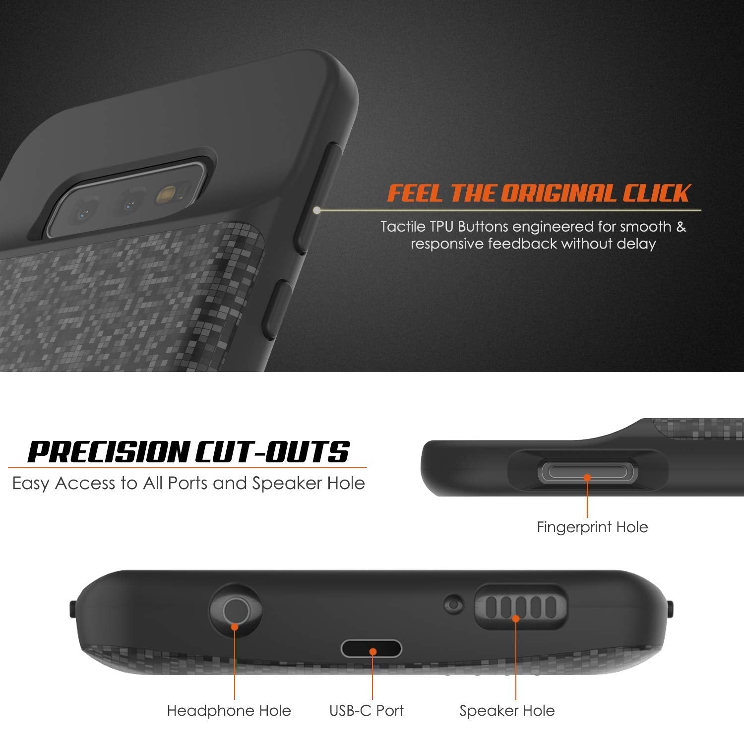 PunkJuice S10e Battery Case Black - Fast Charging Power Juice Bank with 4700mAh