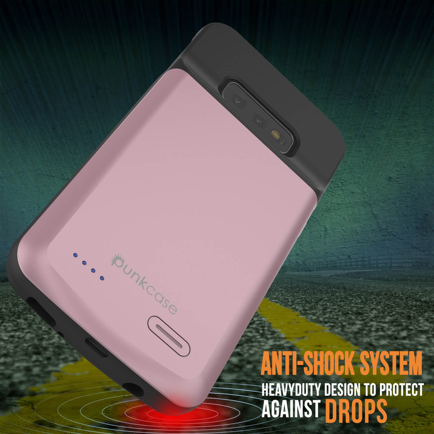 PunkJuice S10e Battery Case Rose - Fast Charging Power Juice Bank with 4700mAh