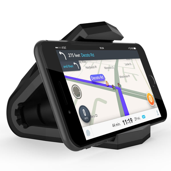 PUNKCASE Viper Car Phone Holder Black, Universal Dashboard Mount for all Smartphones, Low Profile & Sleek Design, One Hand Operation