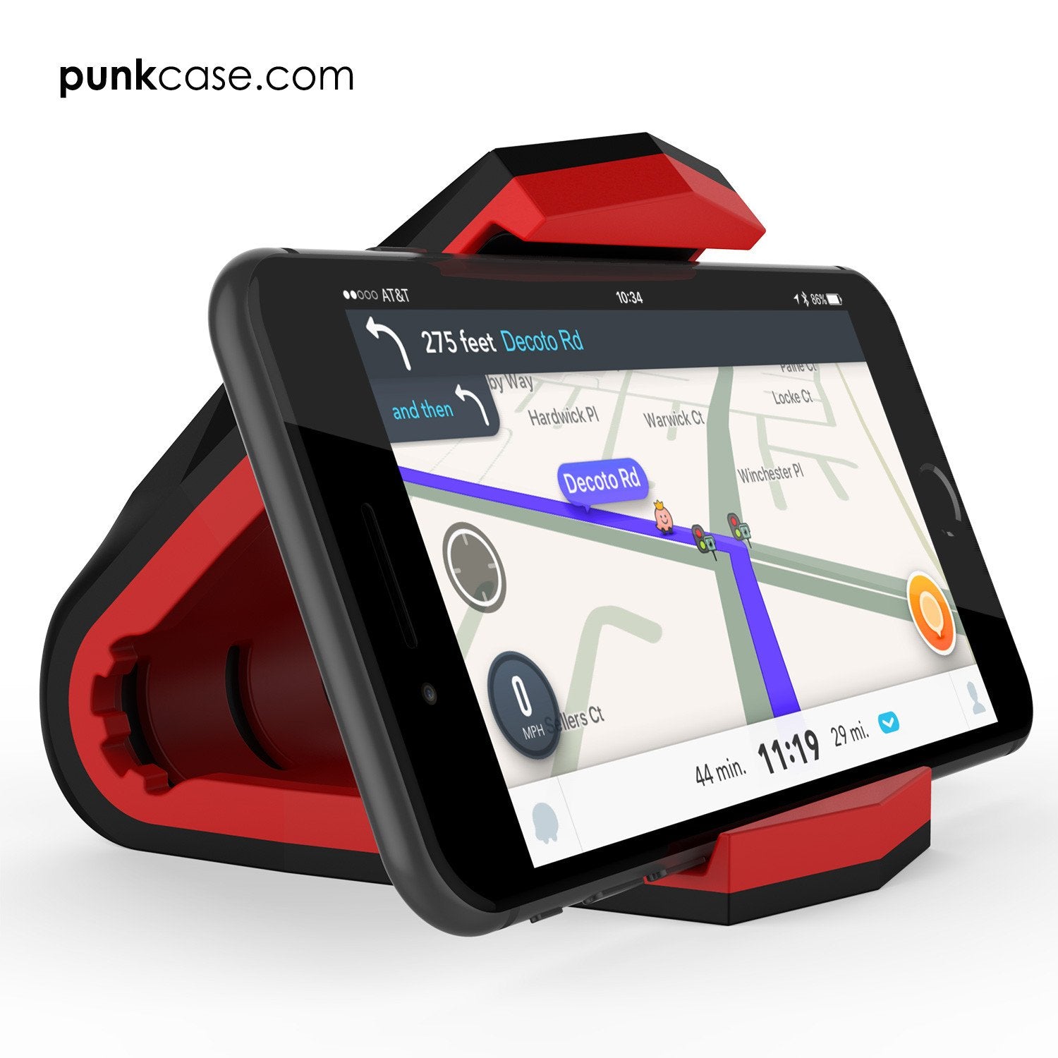 Viper Car Phone Holder Red, Universal Dashboard Mount for all Smartphones