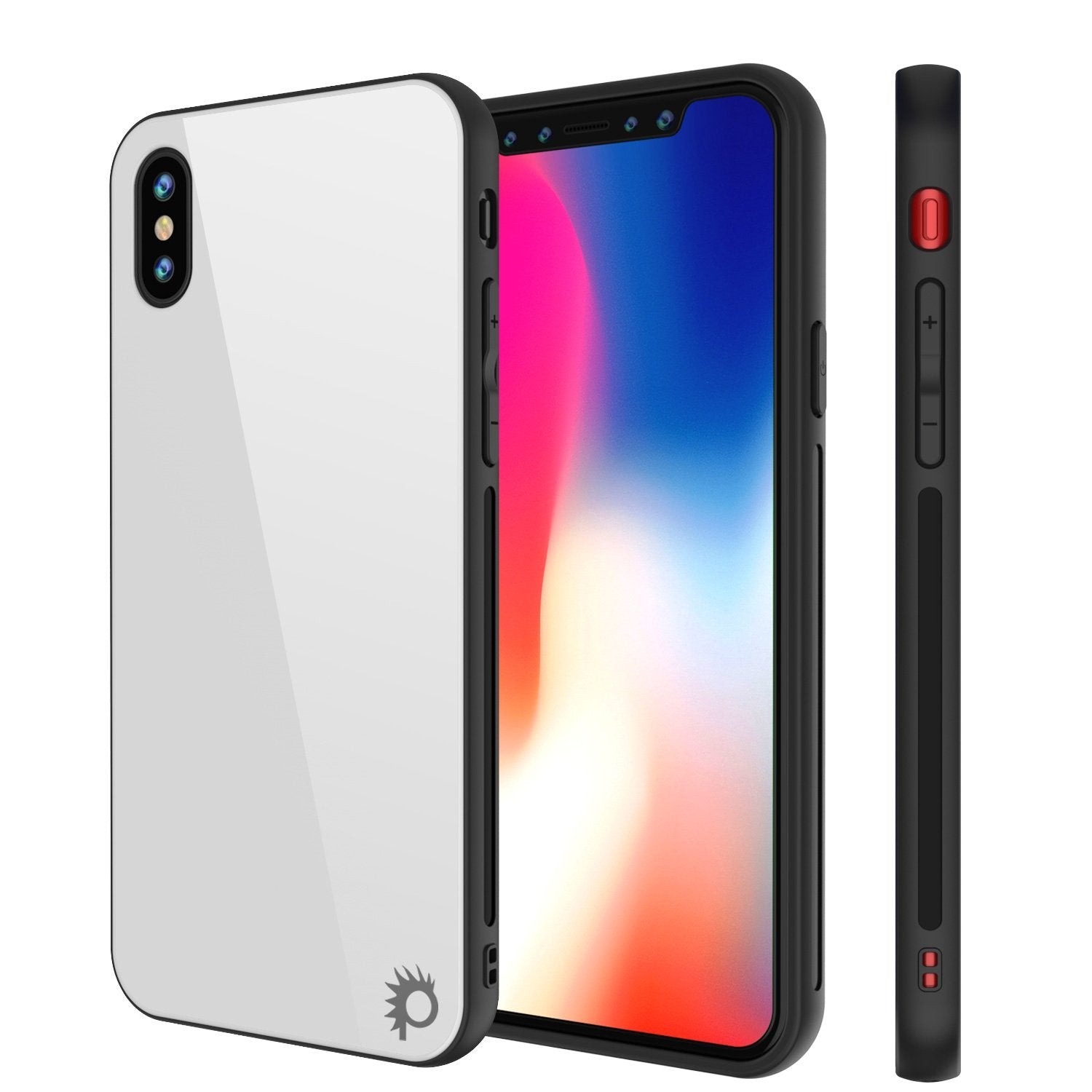 iPhone 8 Case, Punkcase GlassShield Ultra Thin Protective 9H Full Body Tempered Glass Cover W/ Drop Protection & Non Slip Grip for Apple iPhone 7 / Apple iPhone 8 (Black)