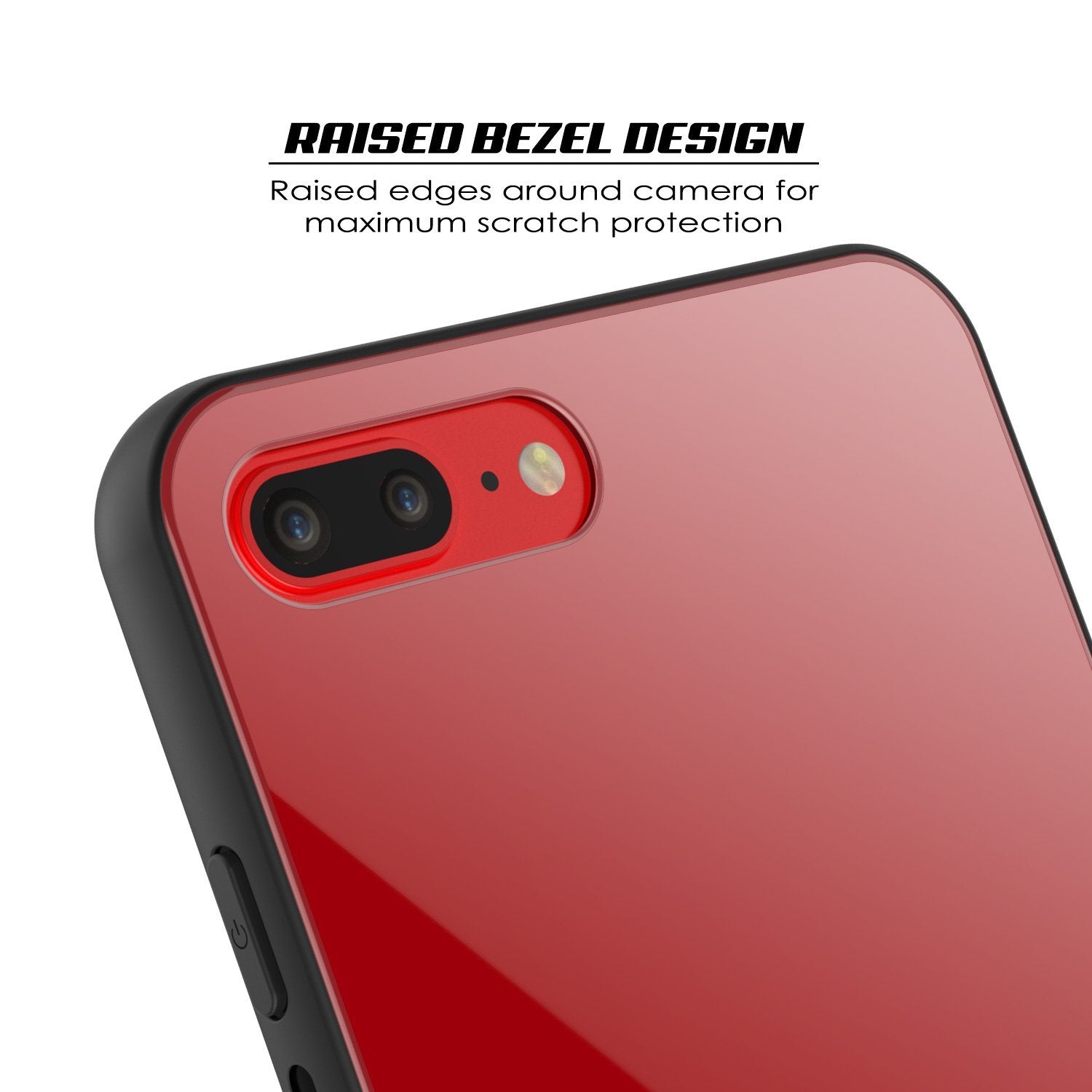iPhone 8 PLUS Case, Punkcase GlassShield Ultra Thin Protective 9H Full Body Tempered Glass Cover W/ Drop Protection & Non Slip Grip for Apple iPhone 7 PLUS / Apple iPhone 8 PLUS (Black)