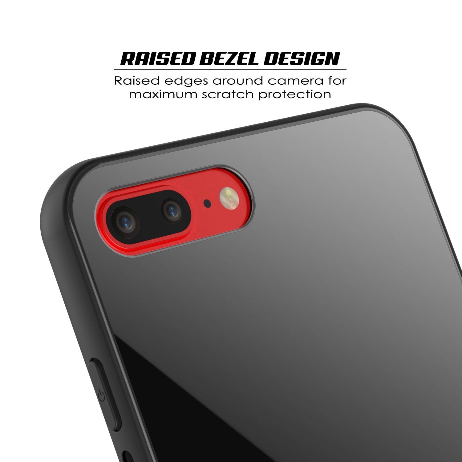 iPhone 8 PLUS Case, Punkcase GlassShield Ultra Thin Protective 9H Full Body Tempered Glass Cover W/ Drop Protection & Non Slip Grip for Apple iPhone 7 PLUS / Apple iPhone 8 PLUS (Black)