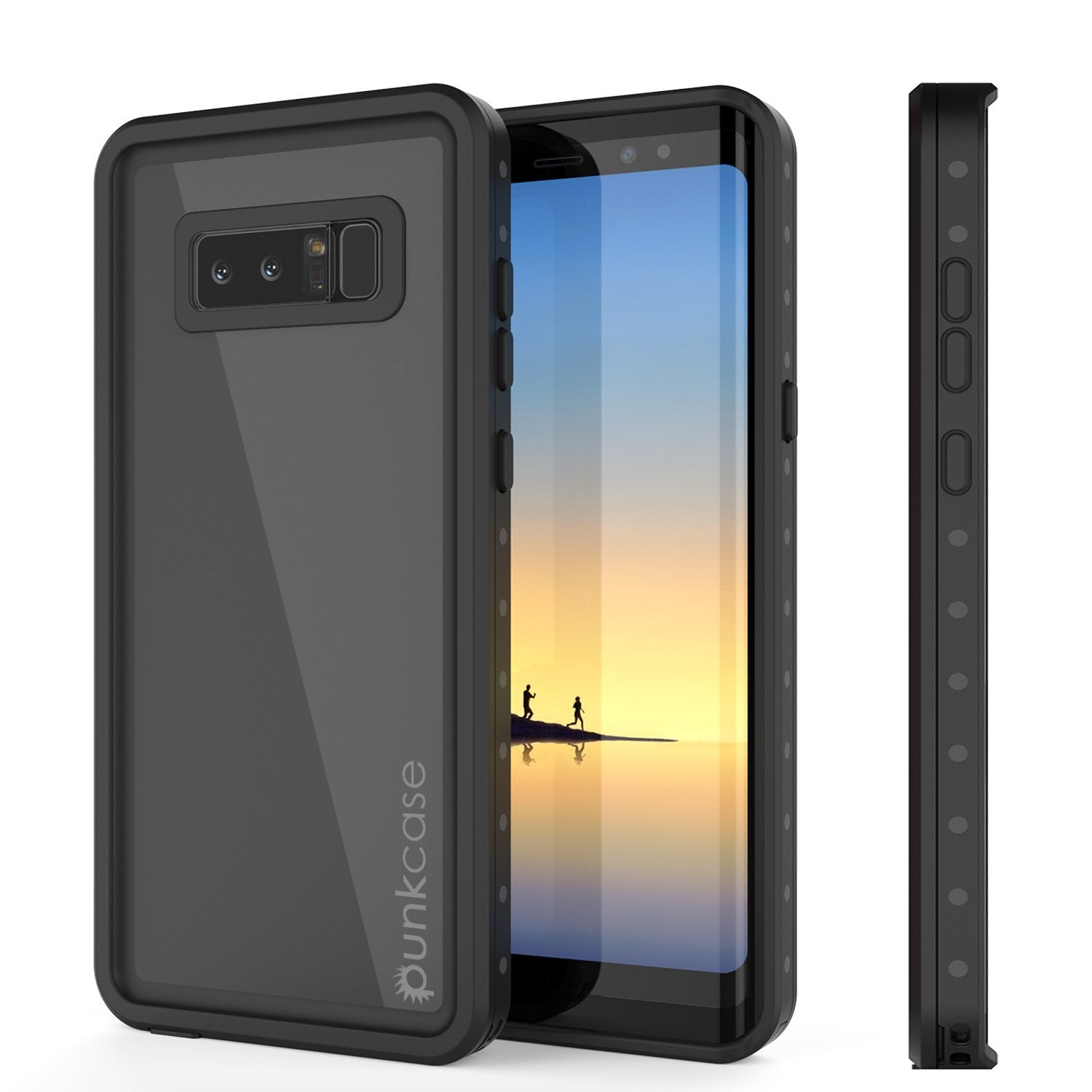 Note 8 Waterproof Case PunkCase StudStar Black