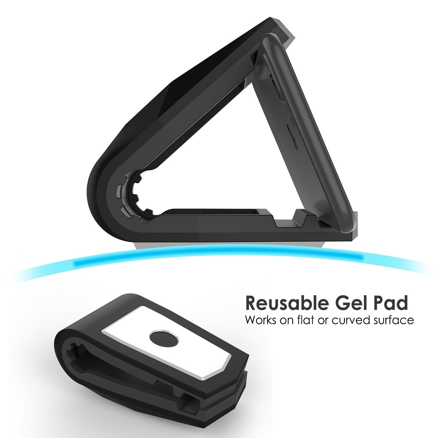 PUNKCASE Viper Car Phone Holder Black, Universal Dashboard Mount for all Smartphones, Low Profile & Sleek Design, One Hand Operation