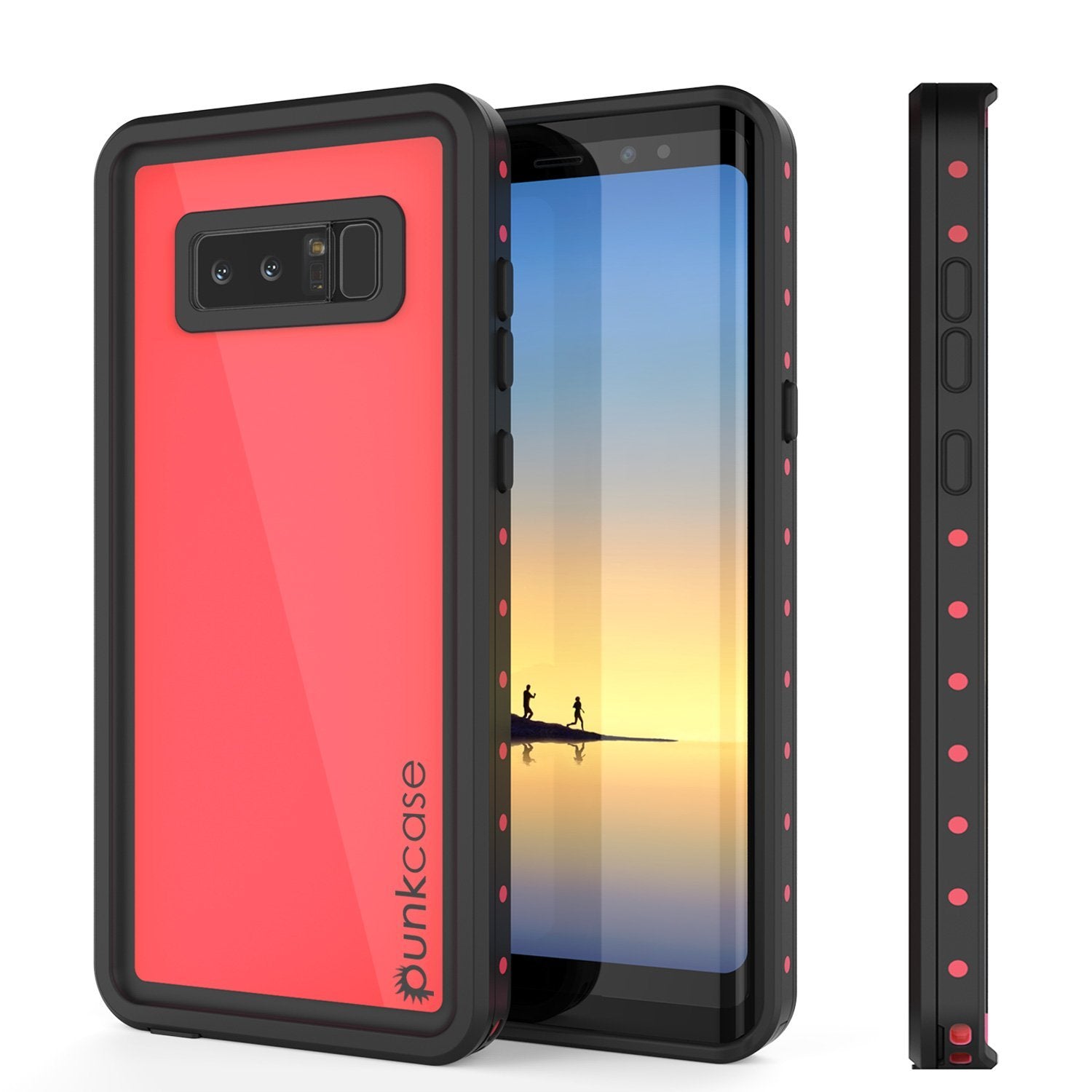 Galaxy Note 8 Waterproof Case PunkCase StudStar Pink
