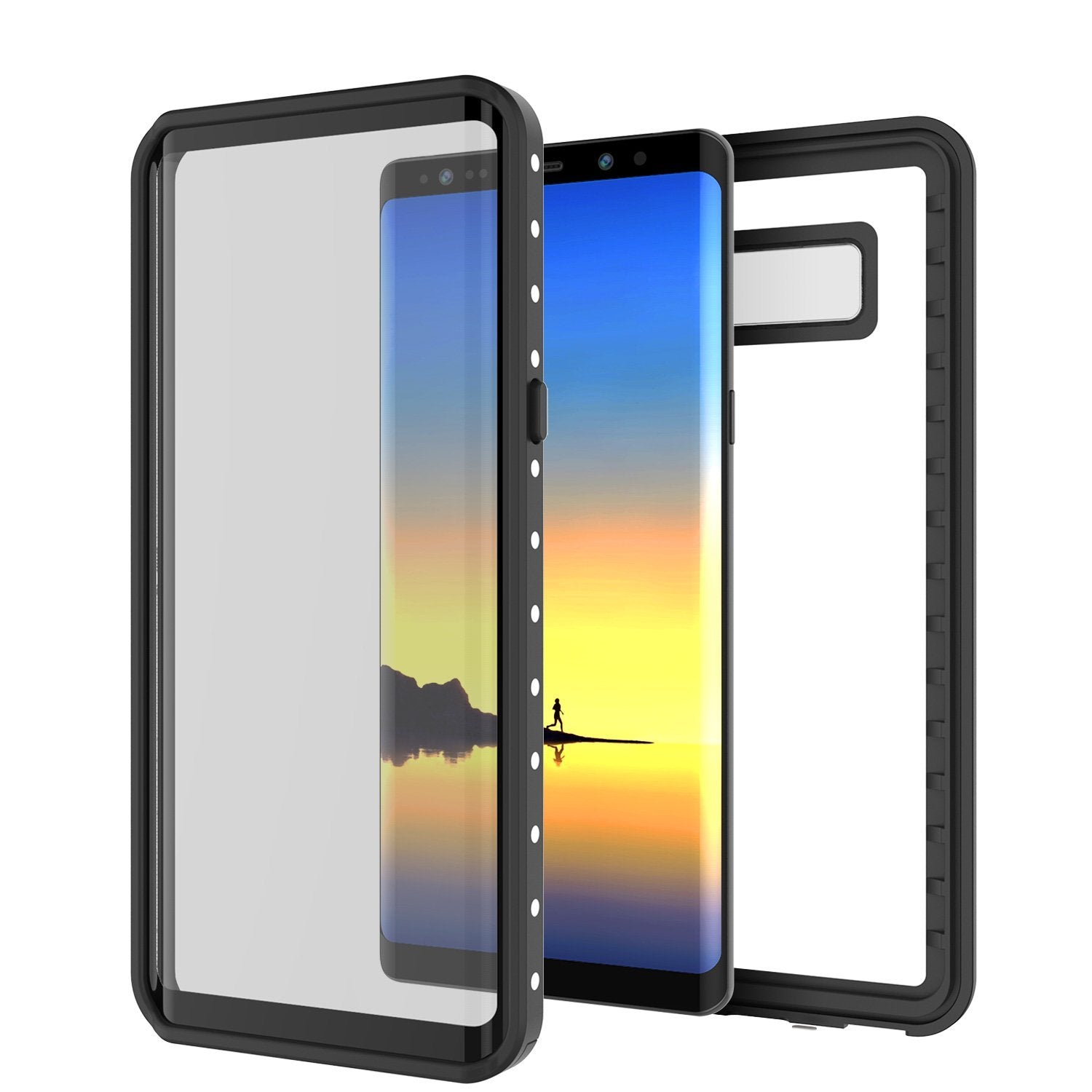 Galaxy Note 8 Waterproof Case, PunkСase StudStar White