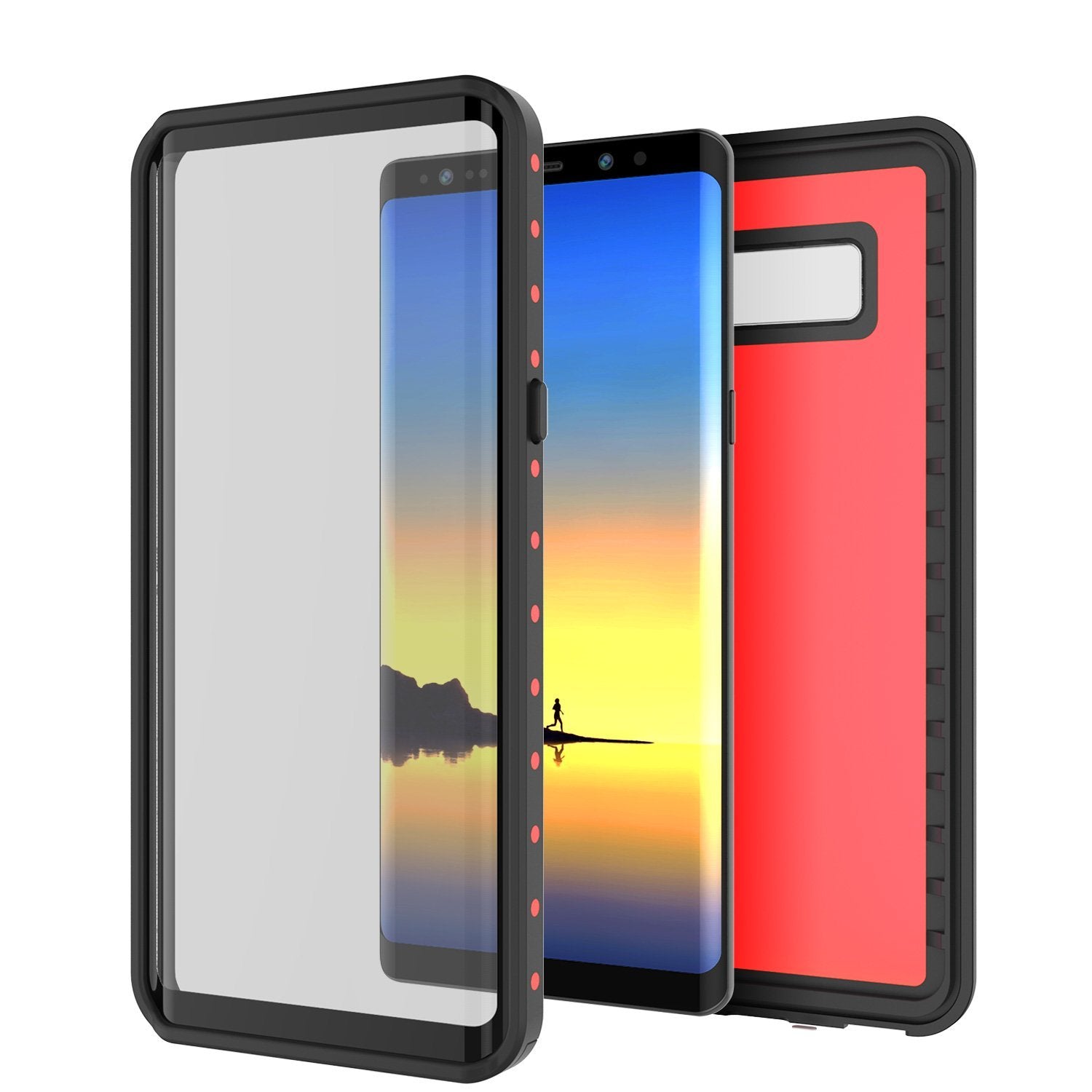 Galaxy Note 8 Waterproof Case PunkCase StudStar Pink