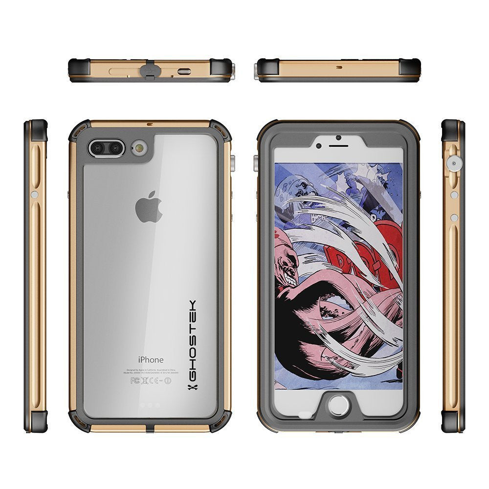 GHOSTEK - Atomic 3.0 Series Waterproof Case for Apple IPhone 7+ Plus | Gold