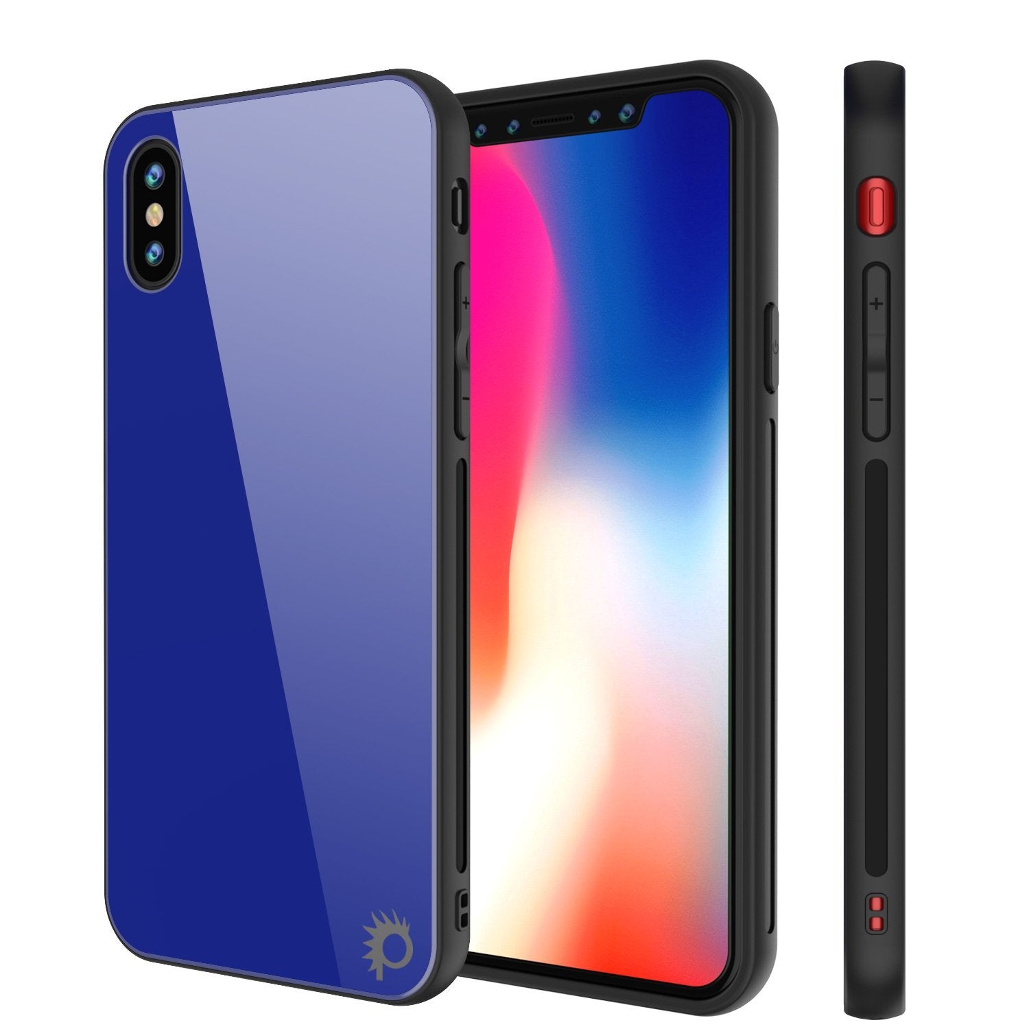 iPhone 8 Case, Punkcase GlassShield Ultra Thin Protective 9H Full Body Tempered Glass Cover W/ Drop Protection & Non Slip Grip for Apple iPhone 7 / Apple iPhone 8 (Black)