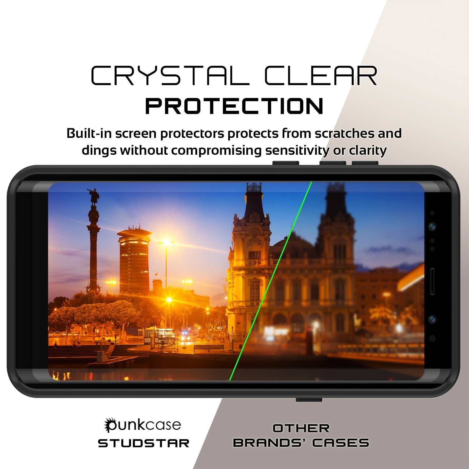 Note 8 Waterproof Case PunkCase StudStar Red