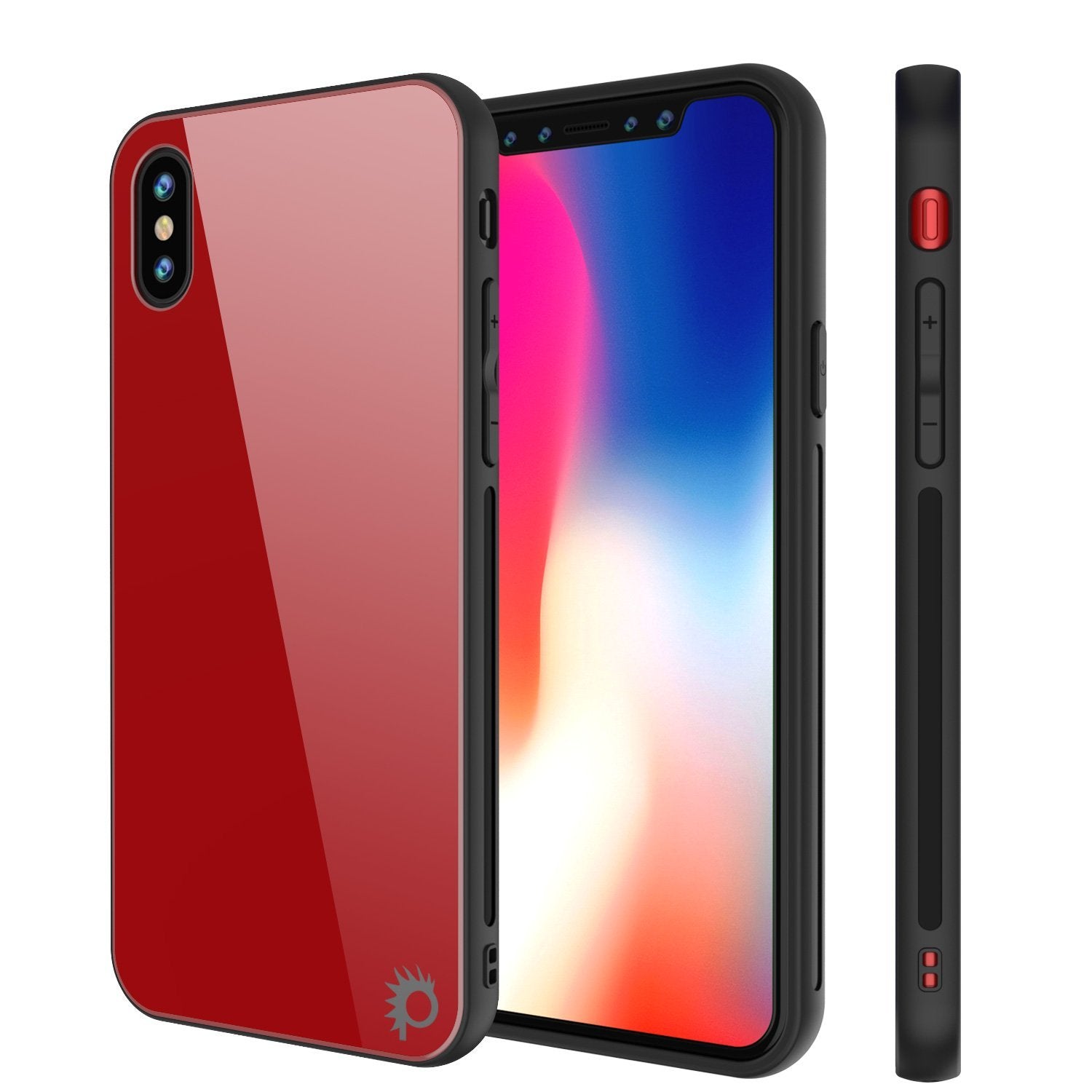 iPhone 8 Case, Punkcase GlassShield Ultra Thin Protective 9H Full Body Tempered Glass Cover W/ Drop Protection & Non Slip Grip for Apple iPhone 7 / Apple iPhone 8 (Black)