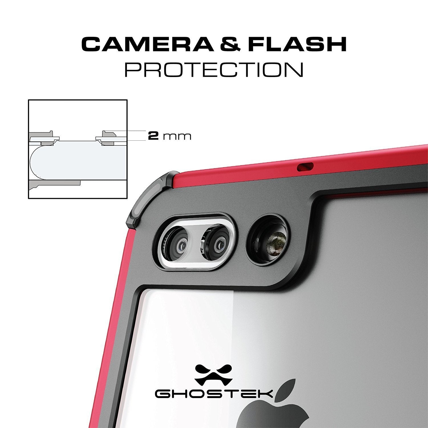 iPhone 8+ Plus Waterproof Case, Ghostek® Atomic 3.0 Black Series | Underwater | Touch-ID