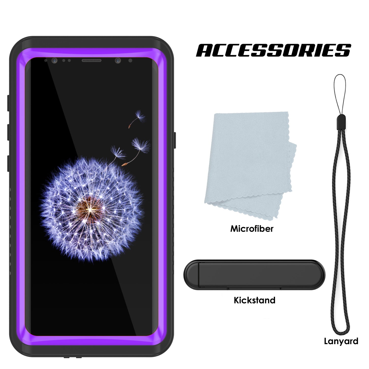 Punkcase Galaxy S9 Extreme Series Waterproof Body | Purple