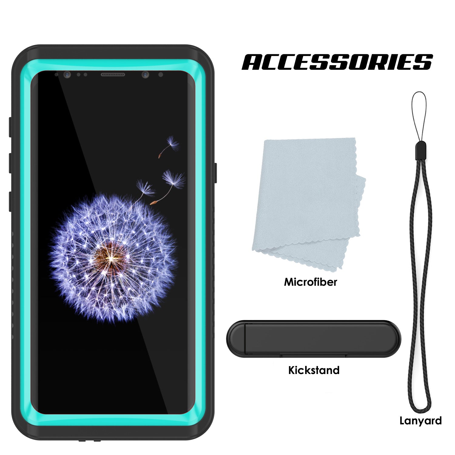 Punkcase Galaxy S9 Extreme Series Waterproof Body | Teal