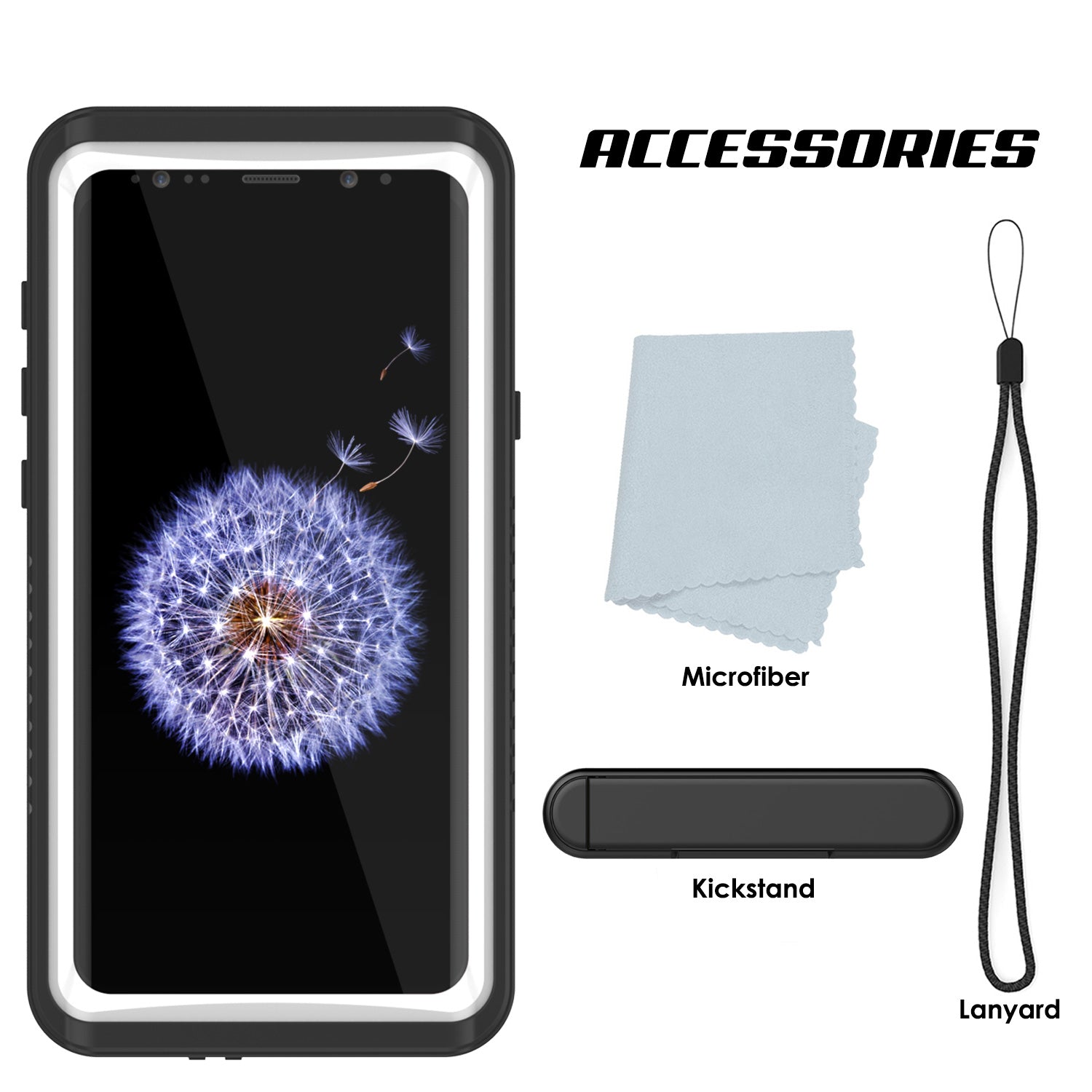 Punkcase Galaxy S9 Extreme Series Waterproof Body | White