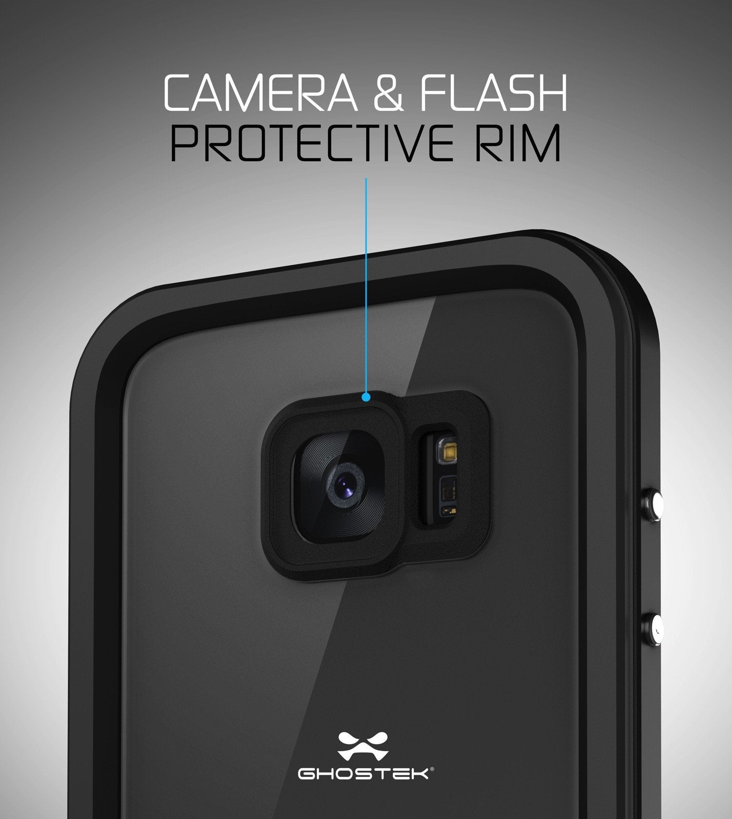 Galaxy S7 EDGE Waterproof Case, Ghostek Atomic 2.0 Black Shock/Dirt/Snow Proof | Lifetime Warranty