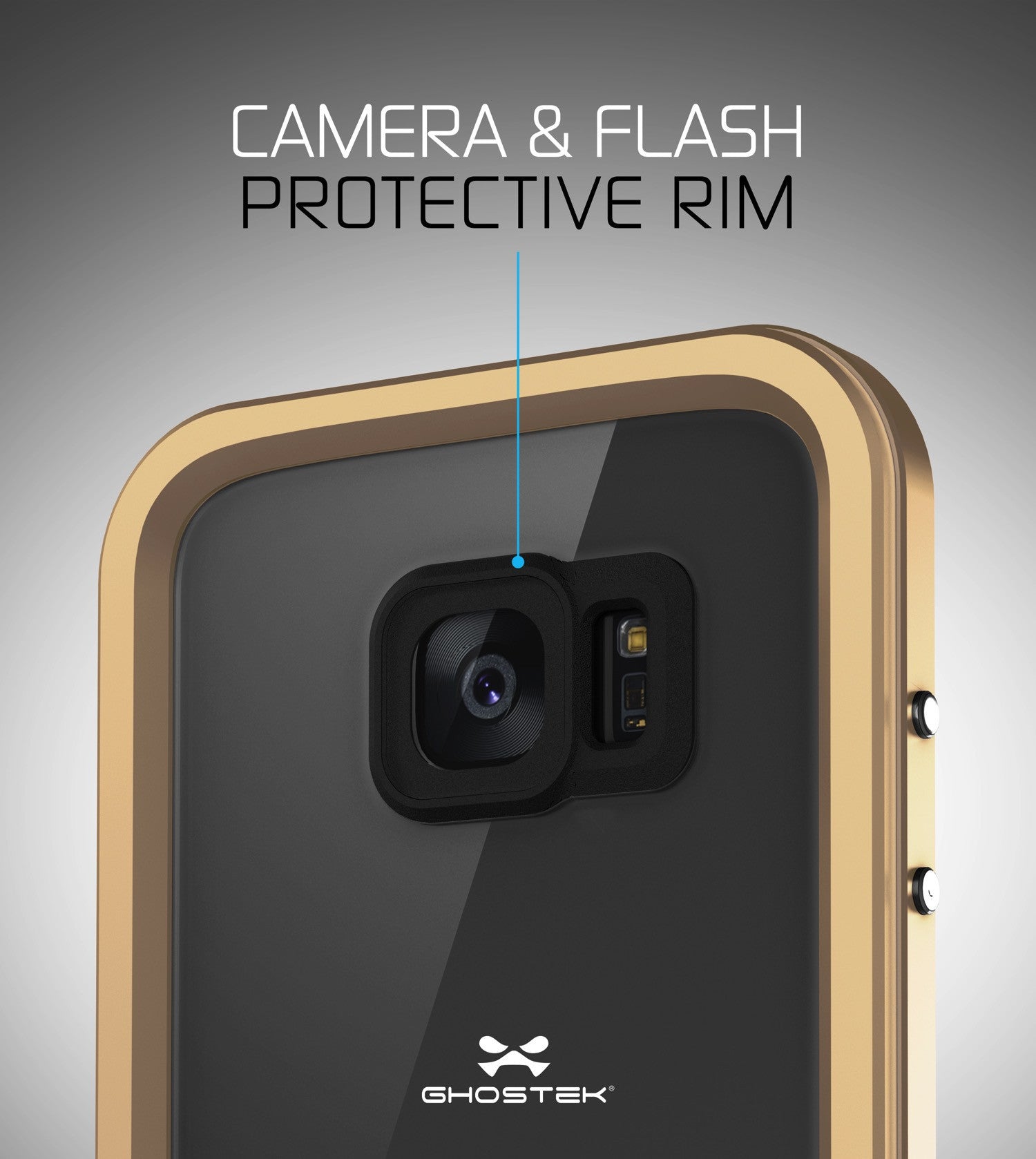 GHOSTEK - Atomic 2.0 Series Waterproof Case for Samsung S7 Edge | Gold