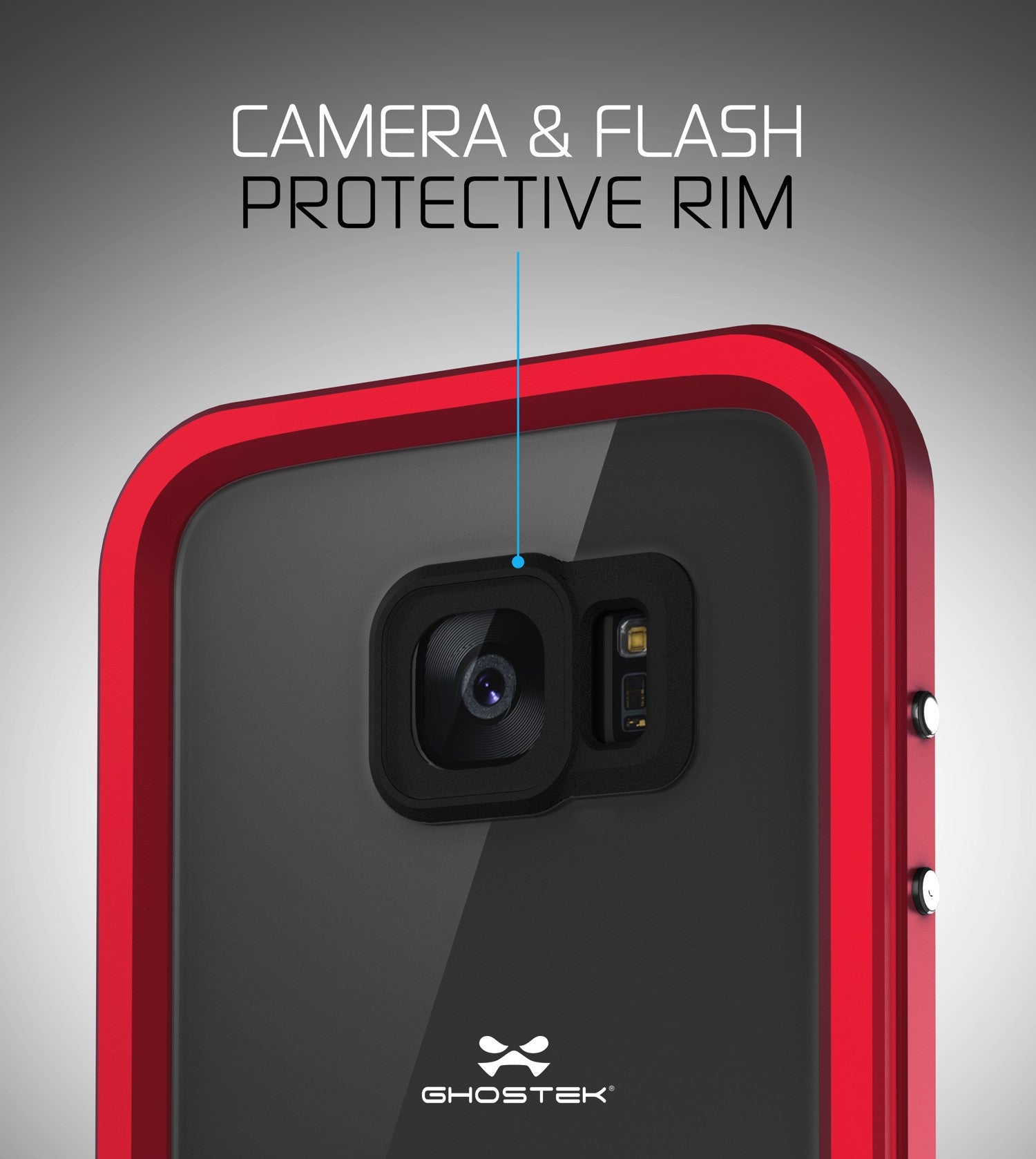 GHOSTEK - Atomic 2.0 Series Waterproof Case for Samsung S7 Edge | Red