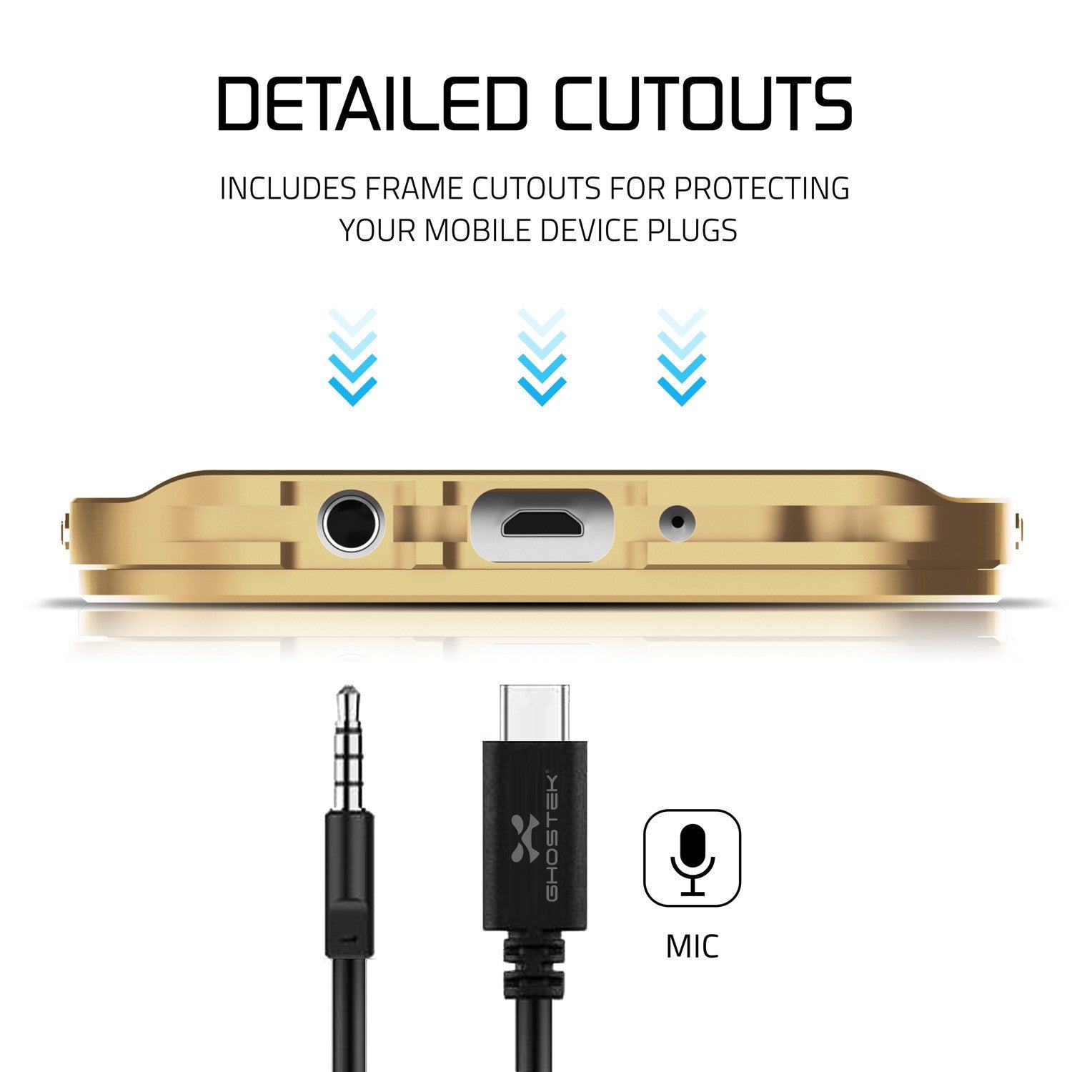 GHOSTEK - Atomic 2.0 Series Waterproof Case for Samsung S7 Edge | Gold