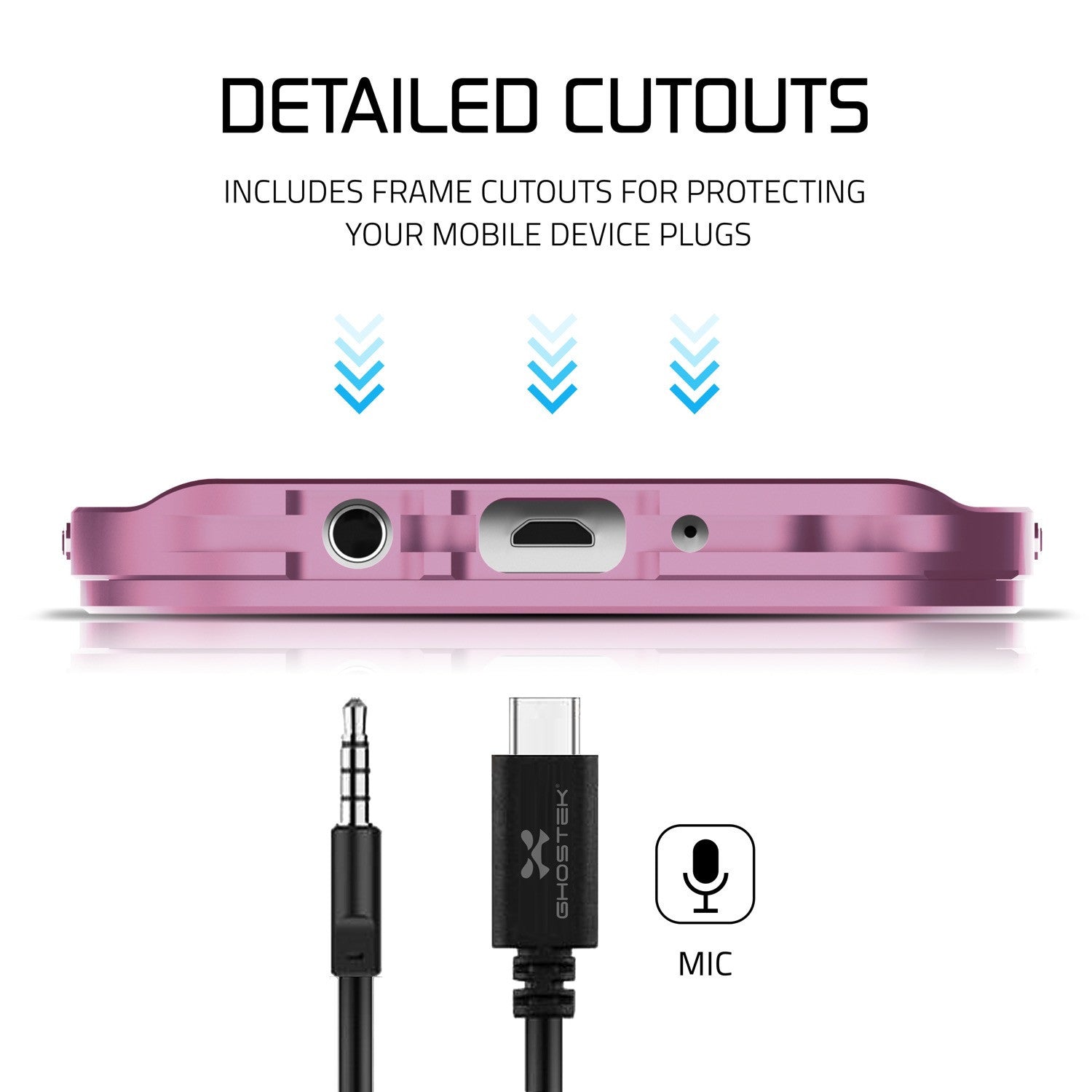 GHOSTEK - Atomic 2.0 Series Waterproof Case for Samsung S7 Edge | Pink