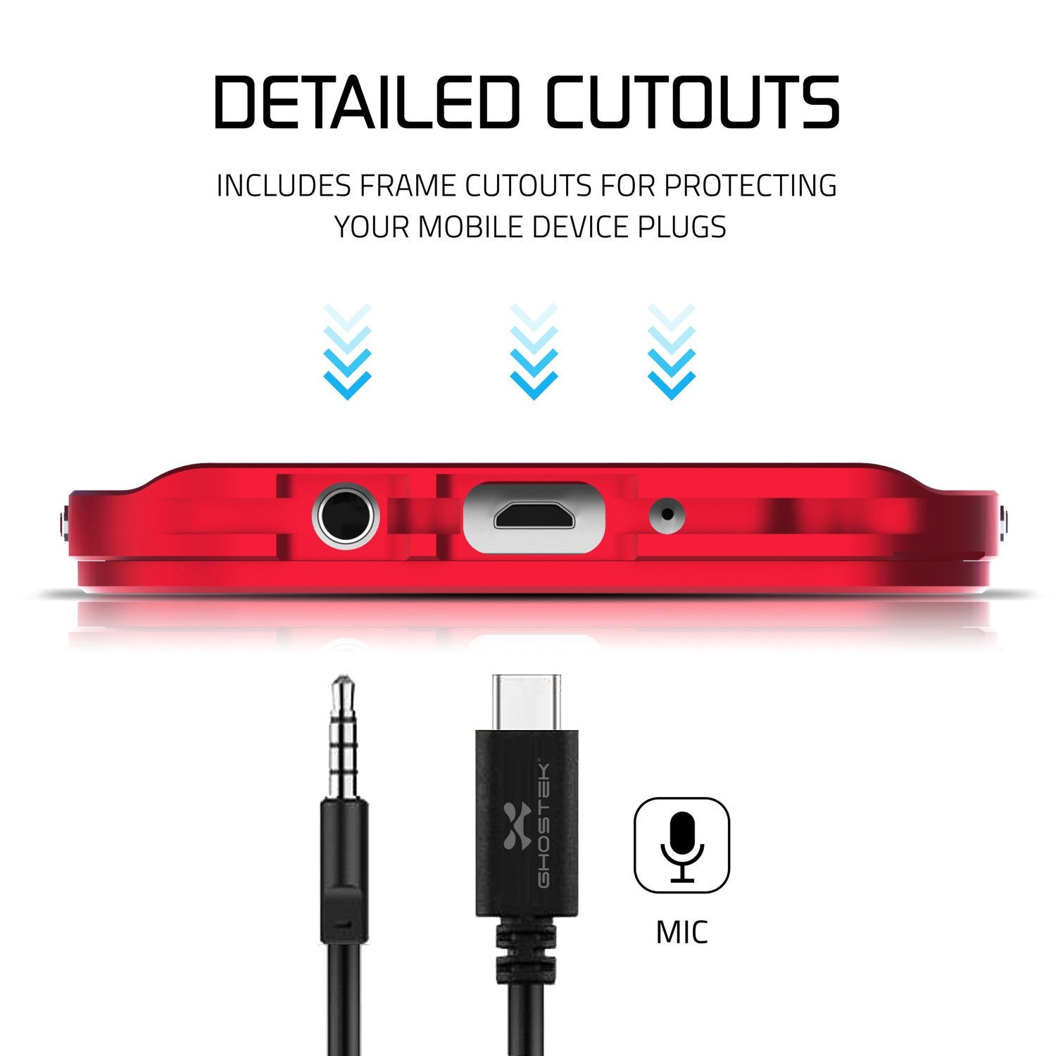 GHOSTEK - Atomic 2.0 Series Waterproof Case for Samsung S7 Edge | Red