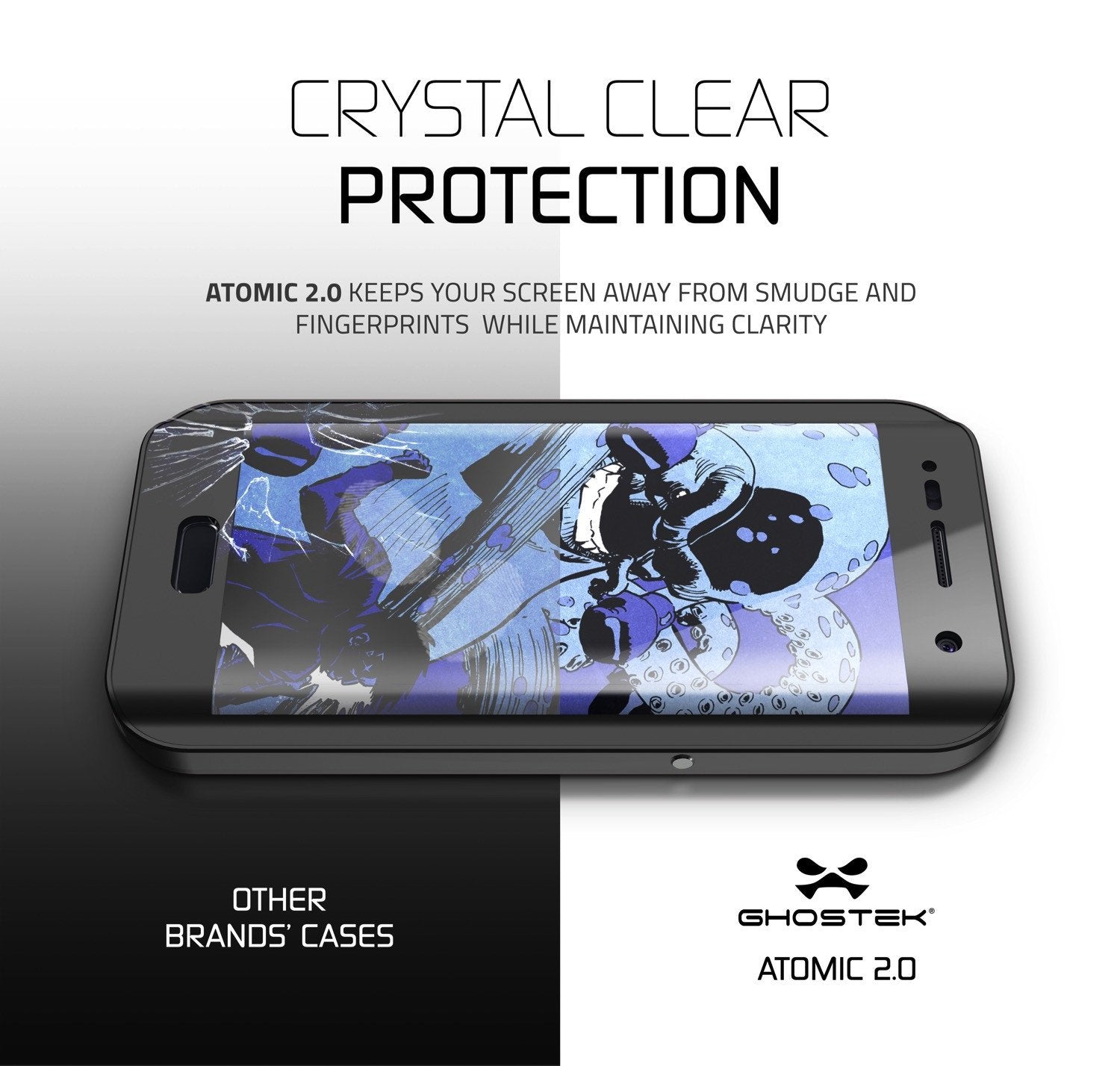 Galaxy S7 EDGE Waterproof Case, Ghostek Atomic 2.0 Black Shock/Dirt/Snow Proof | Lifetime Warranty