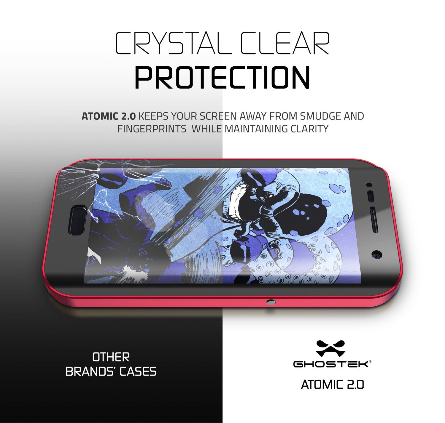GHOSTEK - Atomic 2.0 Series Waterproof Case for Samsung S7 Edge | Red