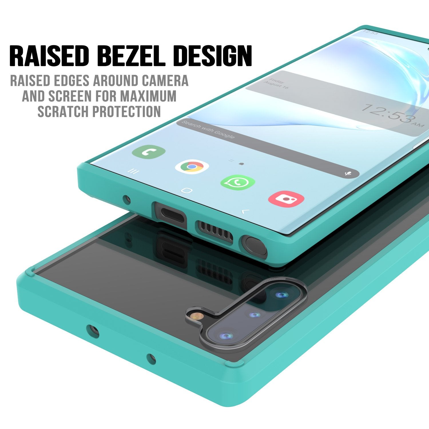 Galaxy Note 10 Punkcase Lucid-2.0 Series Slim Fit Armor Teal Case Cover