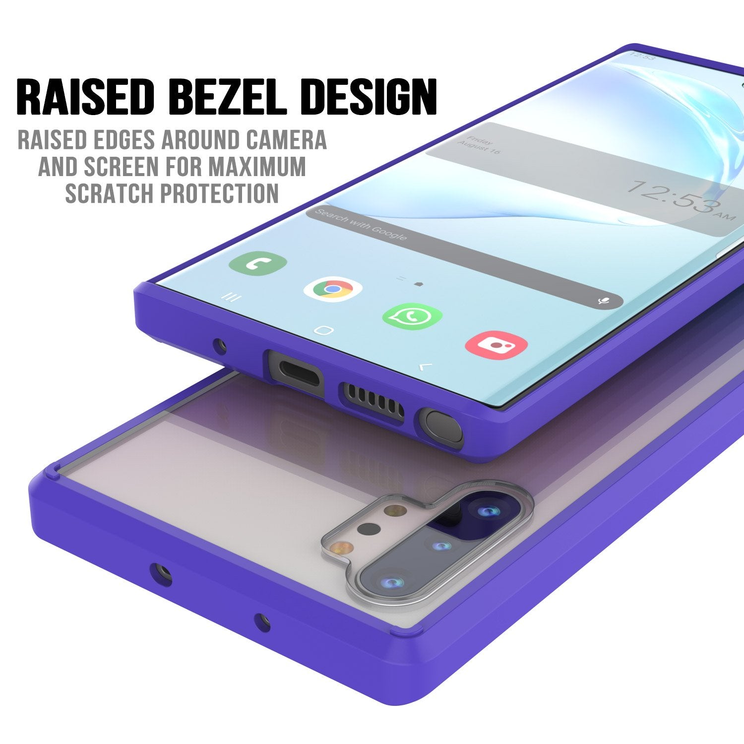 Galaxy Note 10+ Plus Punkcase Lucid-2.0 Series Slim Fit Armor Purple Case Cover