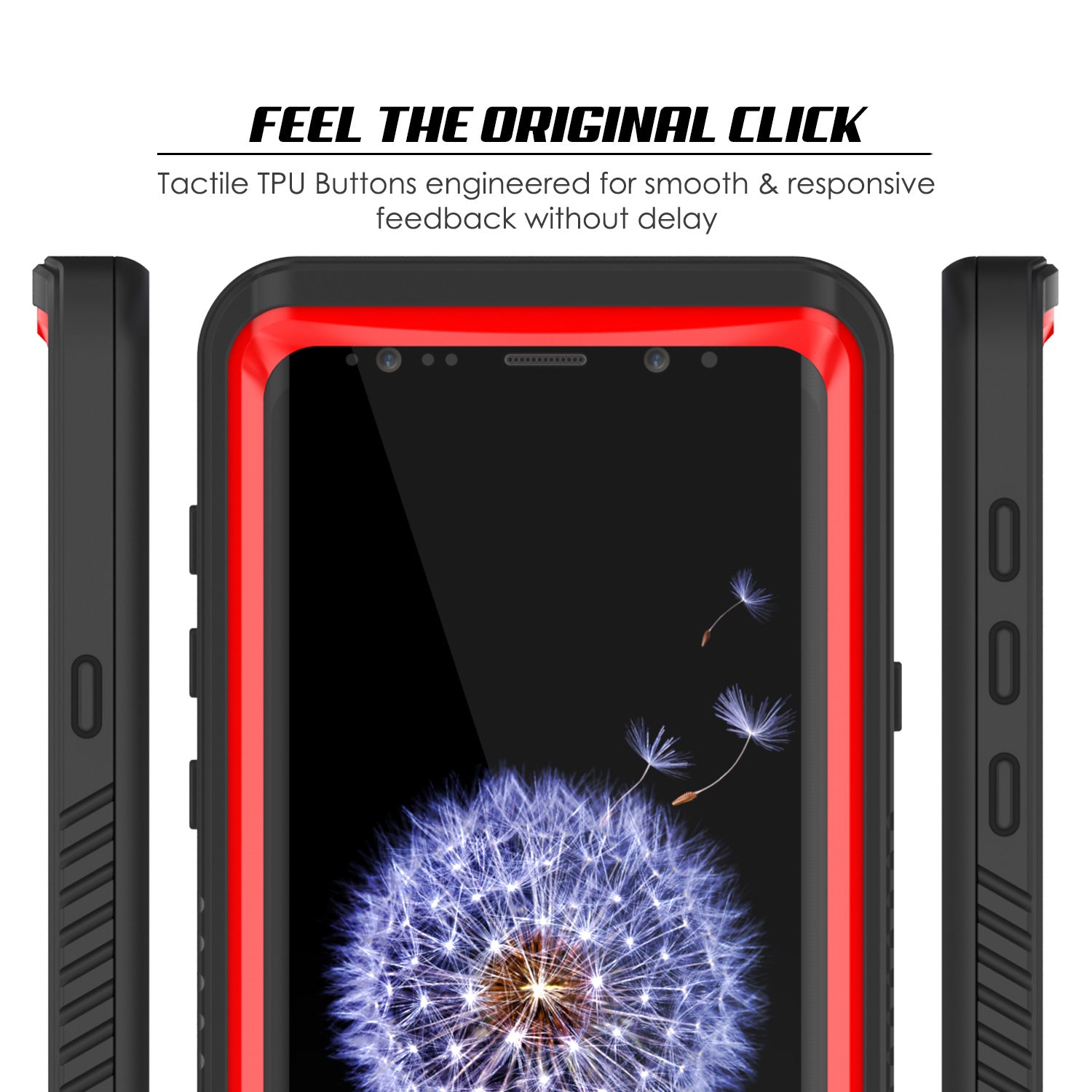 Punkcase Galaxy S9 Extreme Series Waterproof Body | Red