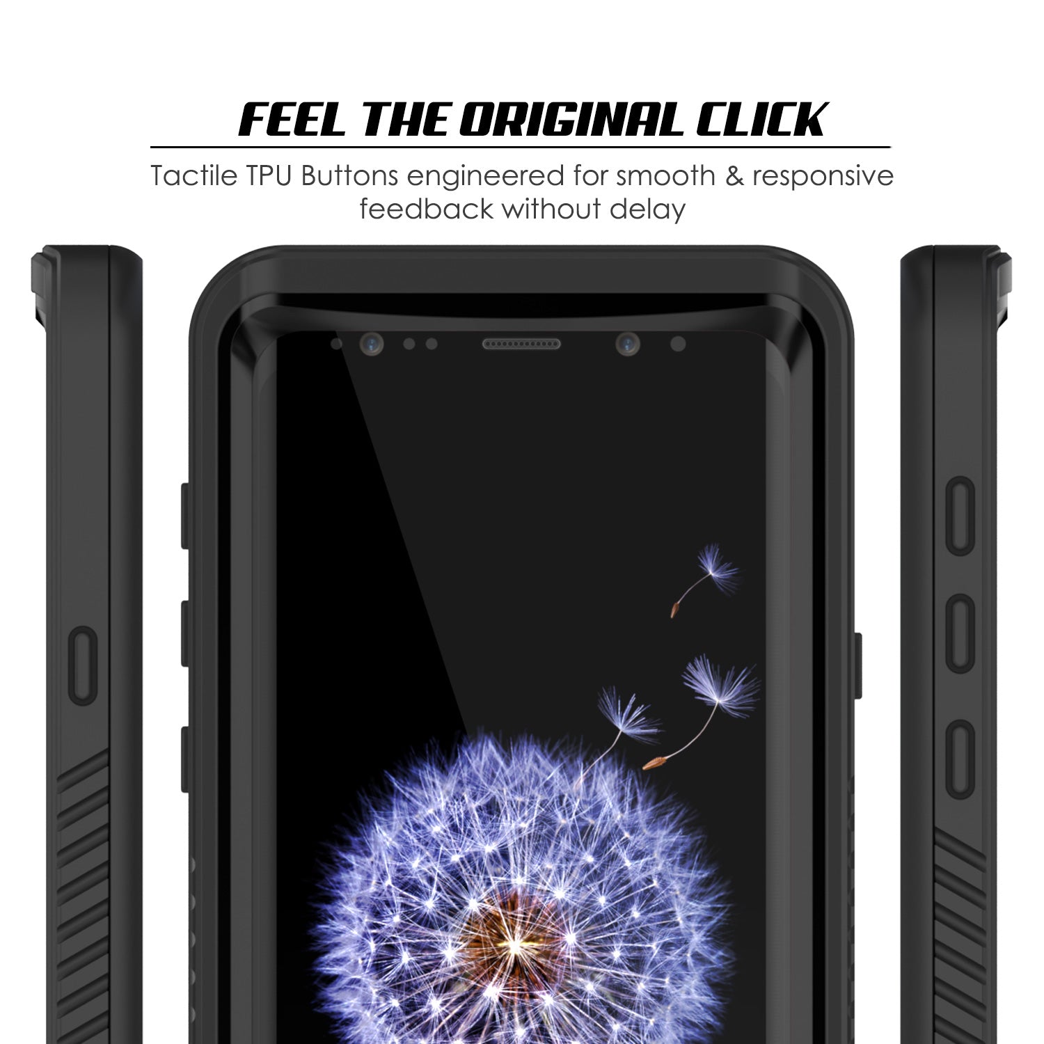 Punkcase Galaxy S9 Extreme Series Waterproof Body | Black
