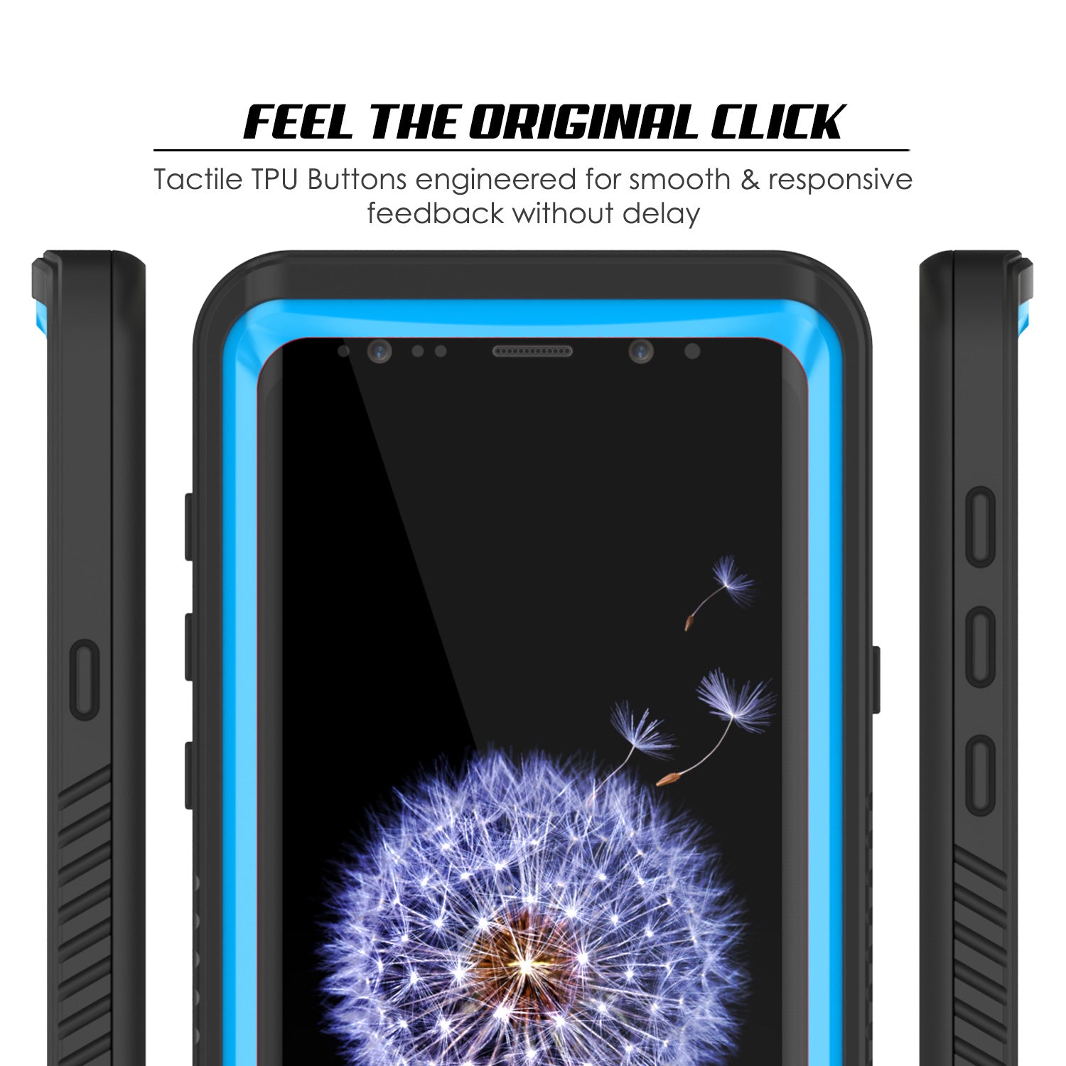 Punkcase Galaxy S9 Extreme Series Waterproof Body | Light Blue