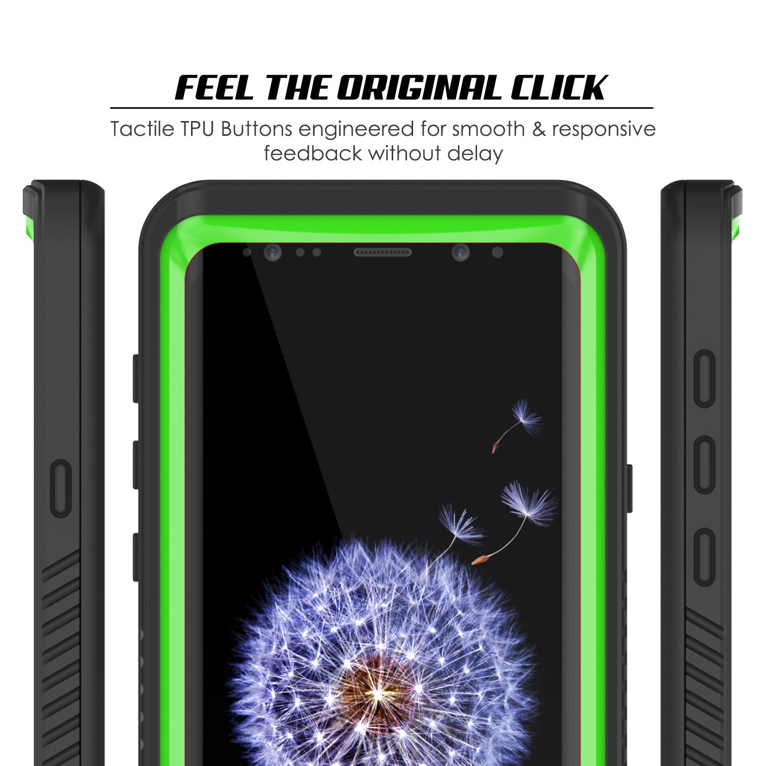 Punkcase Galaxy S9 Extreme Series Waterproof Body | Light Green