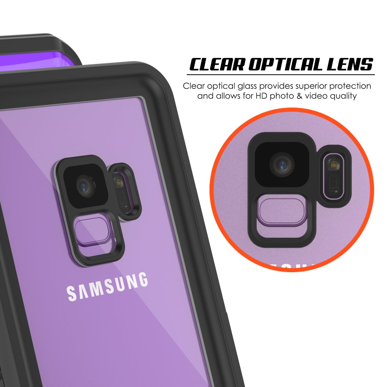 Punkcase Galaxy S9 Extreme Series Waterproof Body | Purple