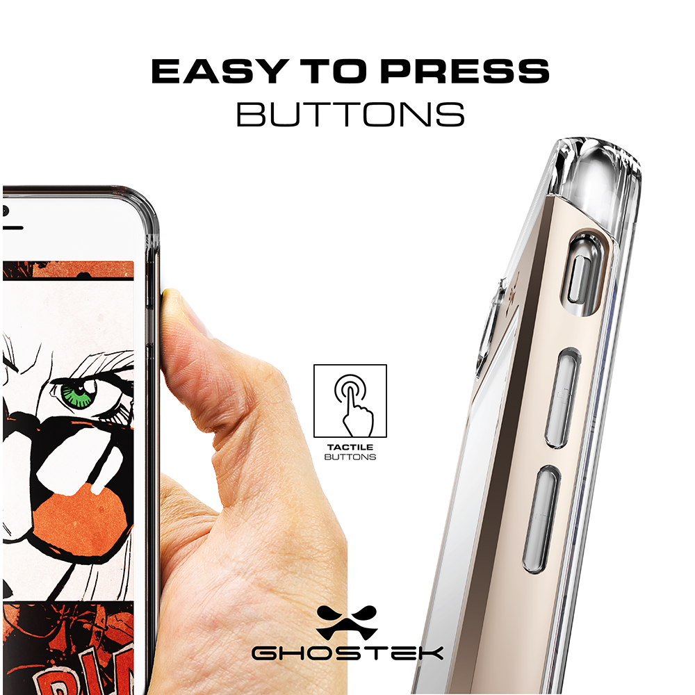 iPhone 8+ Plus Case, Ghostek® Cloak 2.0 Series for Apple iPhone 8+ Plus Slim Protective Armor Case Cover | Explosion-Proof Screen Protector | Aluminum Frame | TPU Shell | Warranty | Ultra Fit (Silver)