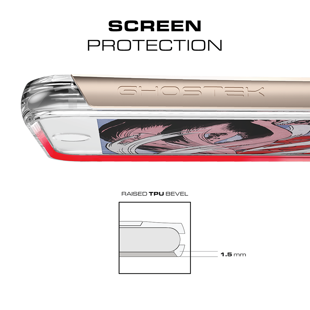 iPhone 8+ Plus Case, Ghostek® Cloak 2.0 Series for Apple iPhone 8+ Plus Slim Protective Armor Case Cover | Explosion-Proof Screen Protector | Aluminum Frame | TPU Shell | Warranty | Ultra Fit (Silver)