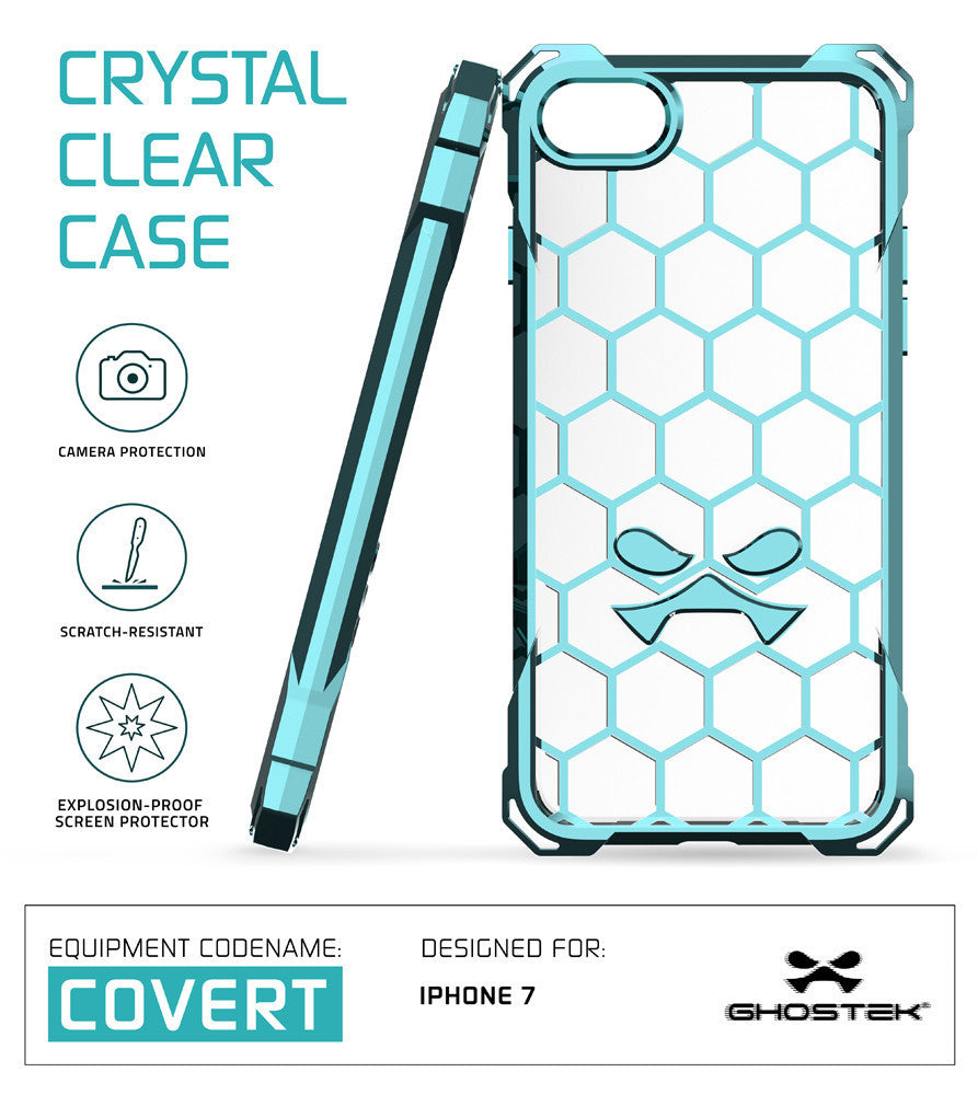 GHOSTEK - Covert Series Premium Impact Case for Apple iPhone 7+ Plus | Teal