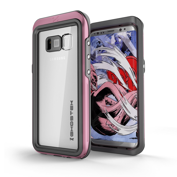 Galaxy S8 Waterproof Case, Ghostek Atomic 3 Pink Series | Underwater | Adventure Ready | Ultra Fit | Swimming