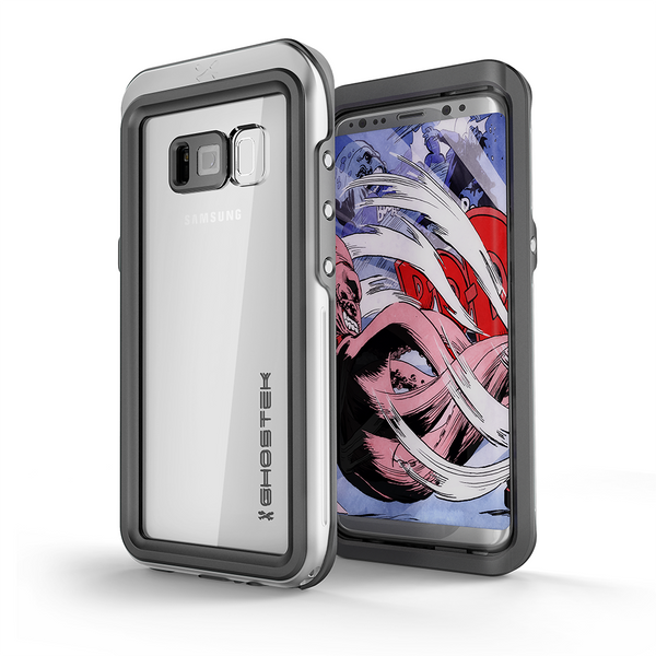 Galaxy S8 Waterproof Case, Ghostek Atomic 3 Silver Series | Underwater | Adventure Ready | Ultra Fit | Swimming