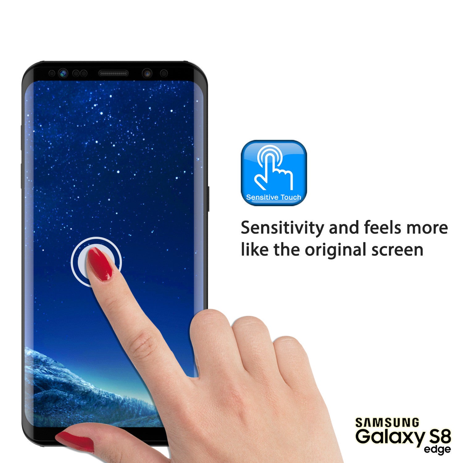 Galaxy S8 Black Punkcase Glass SHIELD Tempered Glass Screen Protector 0.33mm Thick 9H Glass